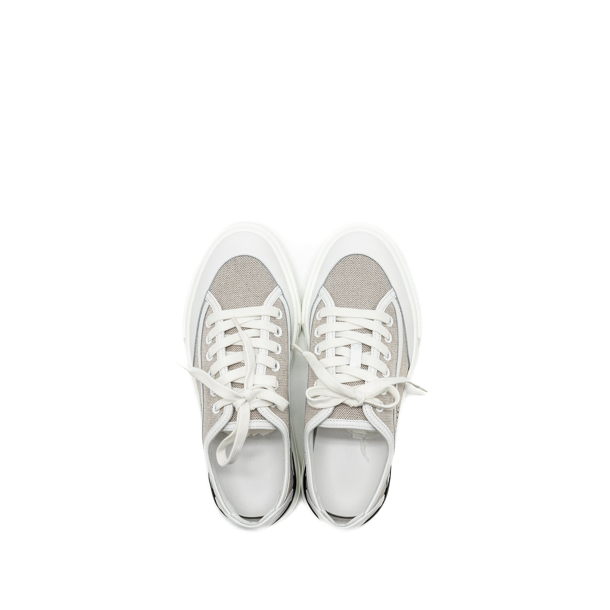 HERMES GET SNEAKER COTTON PRUNOIR / BLANC
