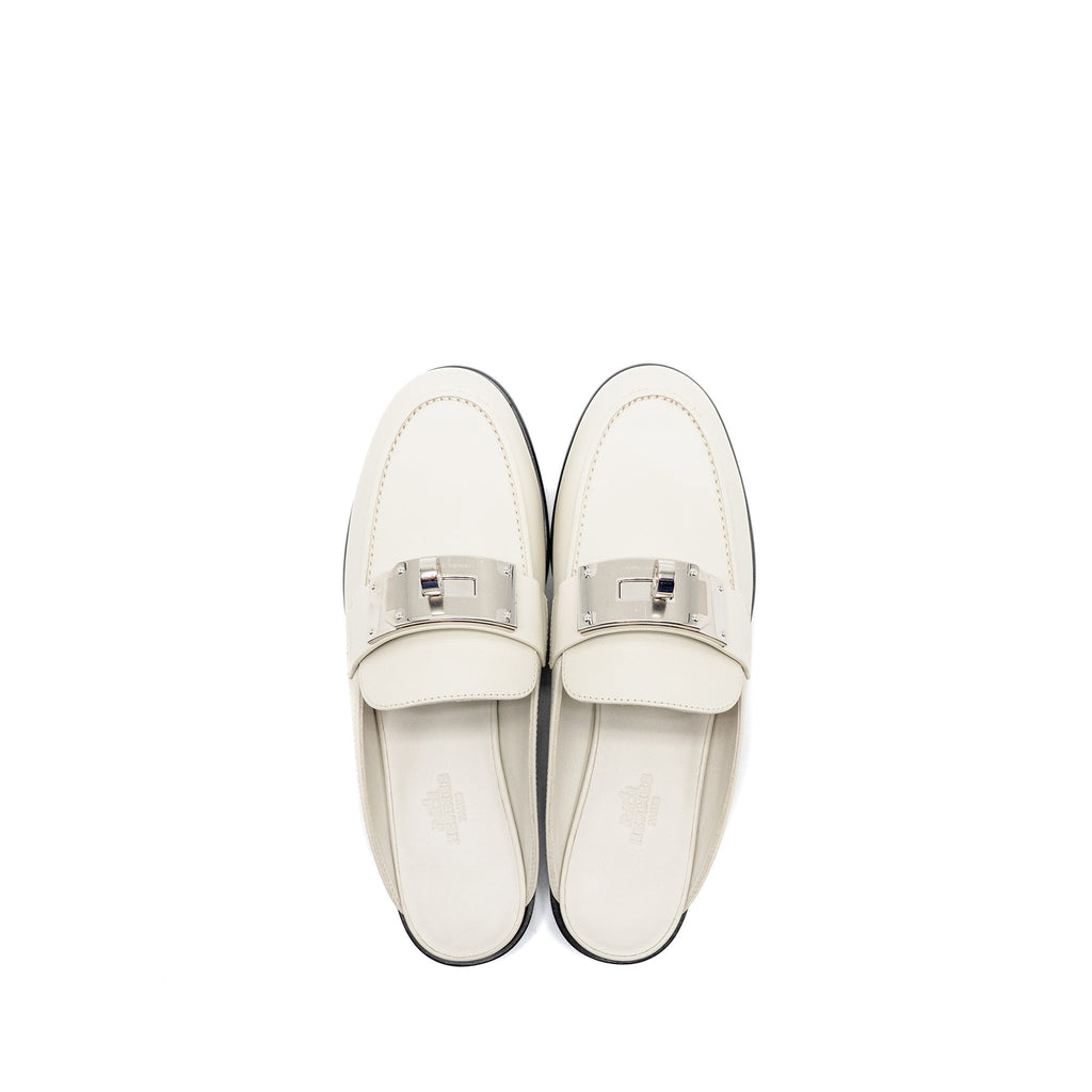 HERMES LOTA MULE CALFSKIN BLANC DE PARIS SHW