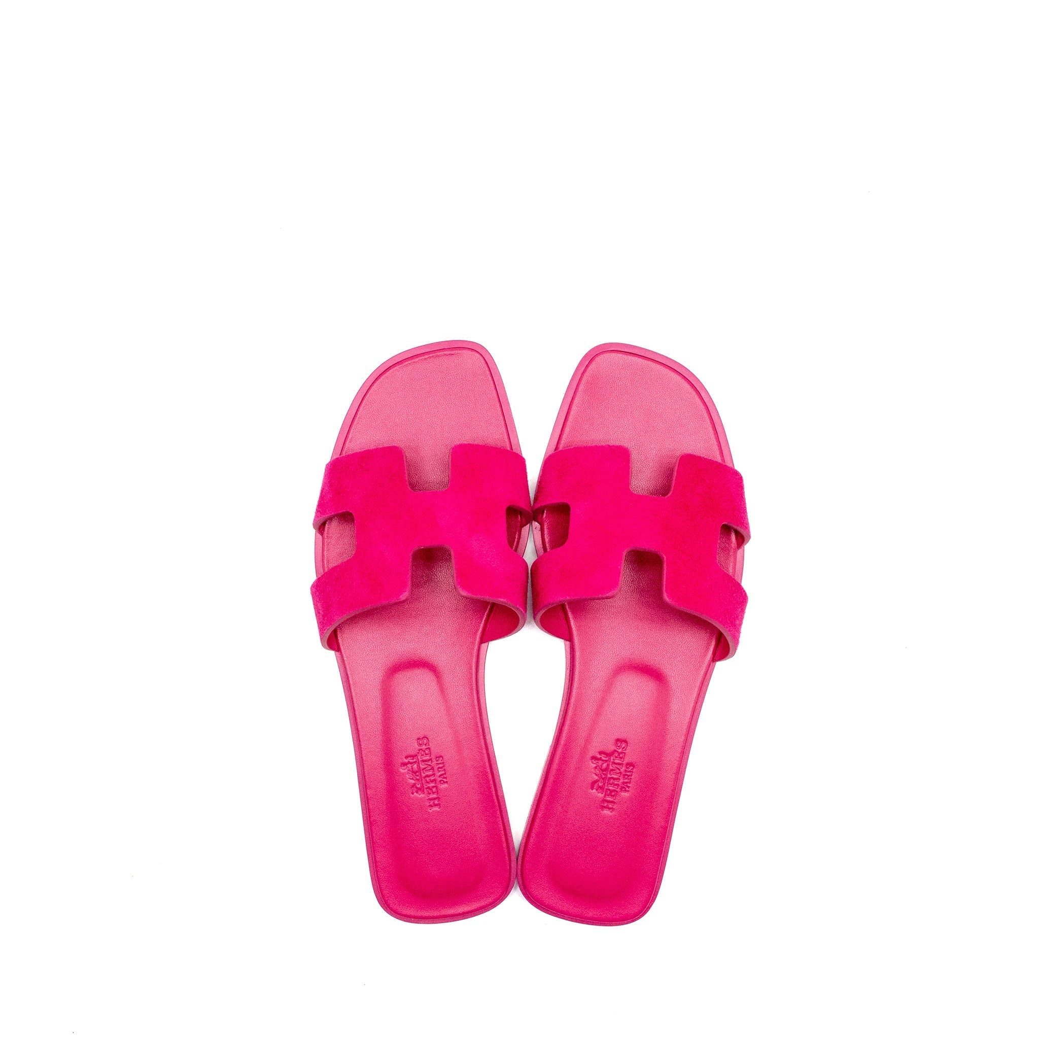 HERMES ORAN SANDALS LEATHER PINK