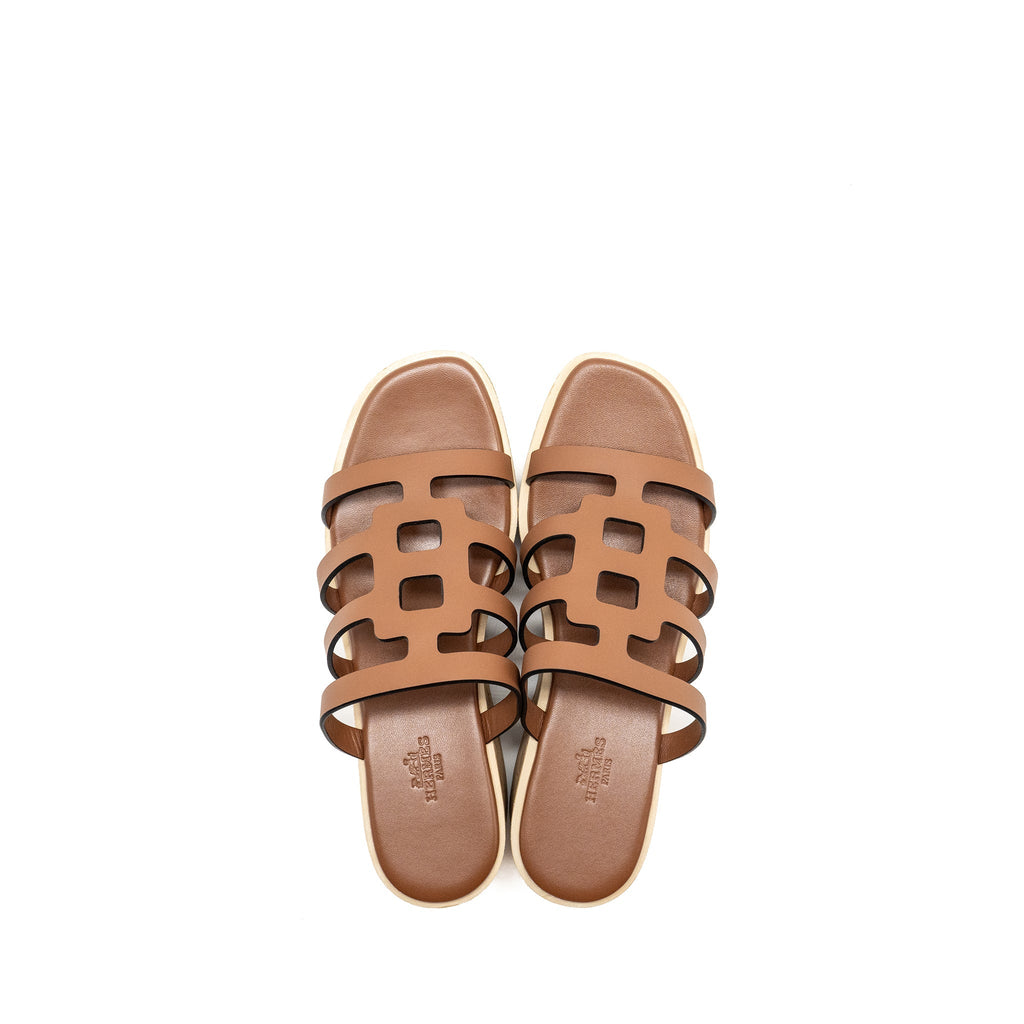 HERMES ISABELLA SANDAL CALFSKIN GOLD