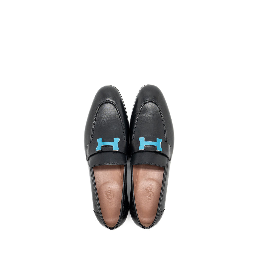 HERMES PARIS LOAFER CALFSKIN BLACK SHW