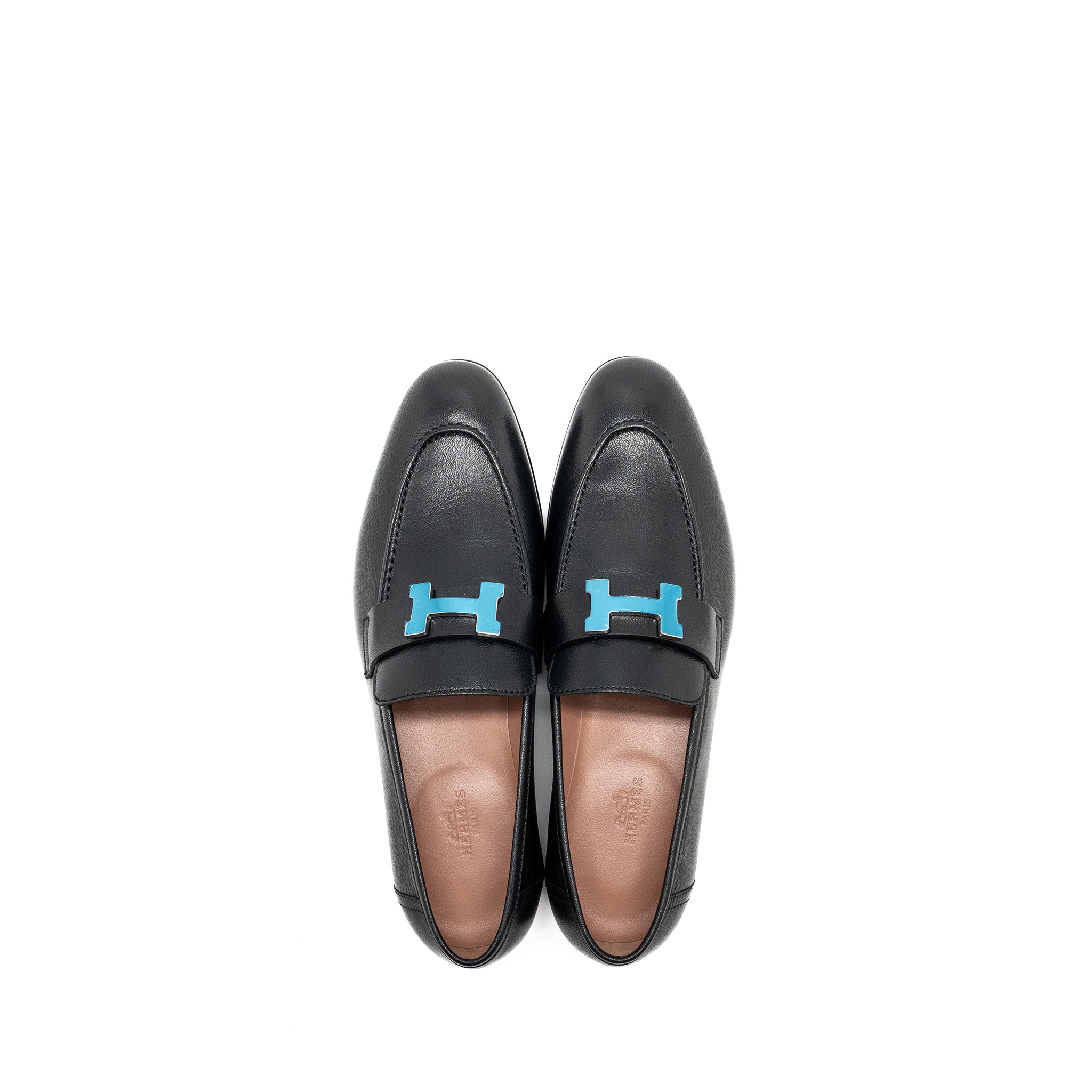 HERMES PARIS LOAFER CALFSKIN BLACK SHW