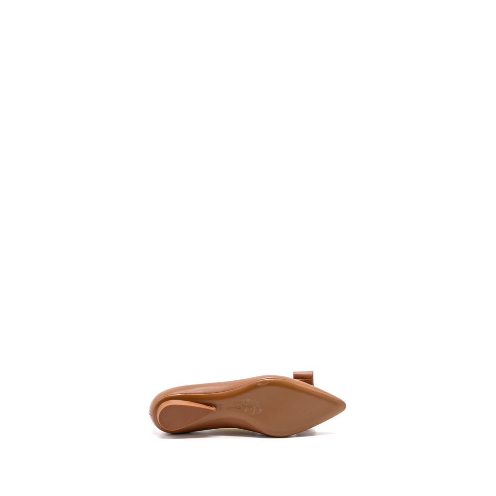SALVATORE FERRAGAMO VIVA FLATS TAN