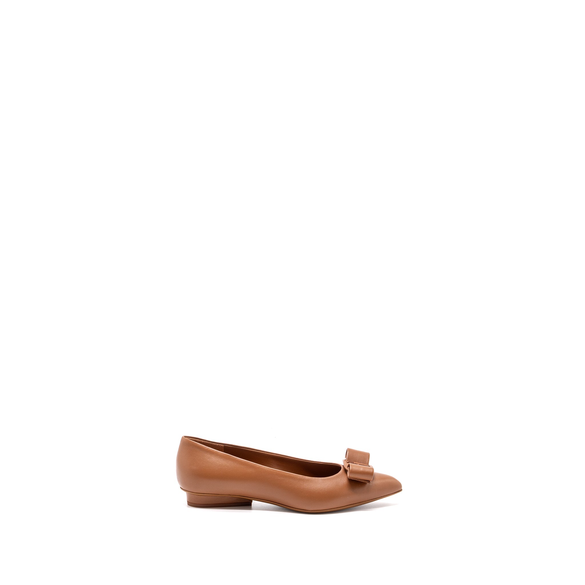 SALVATORE FERRAGAMO VIVA FLATS TAN