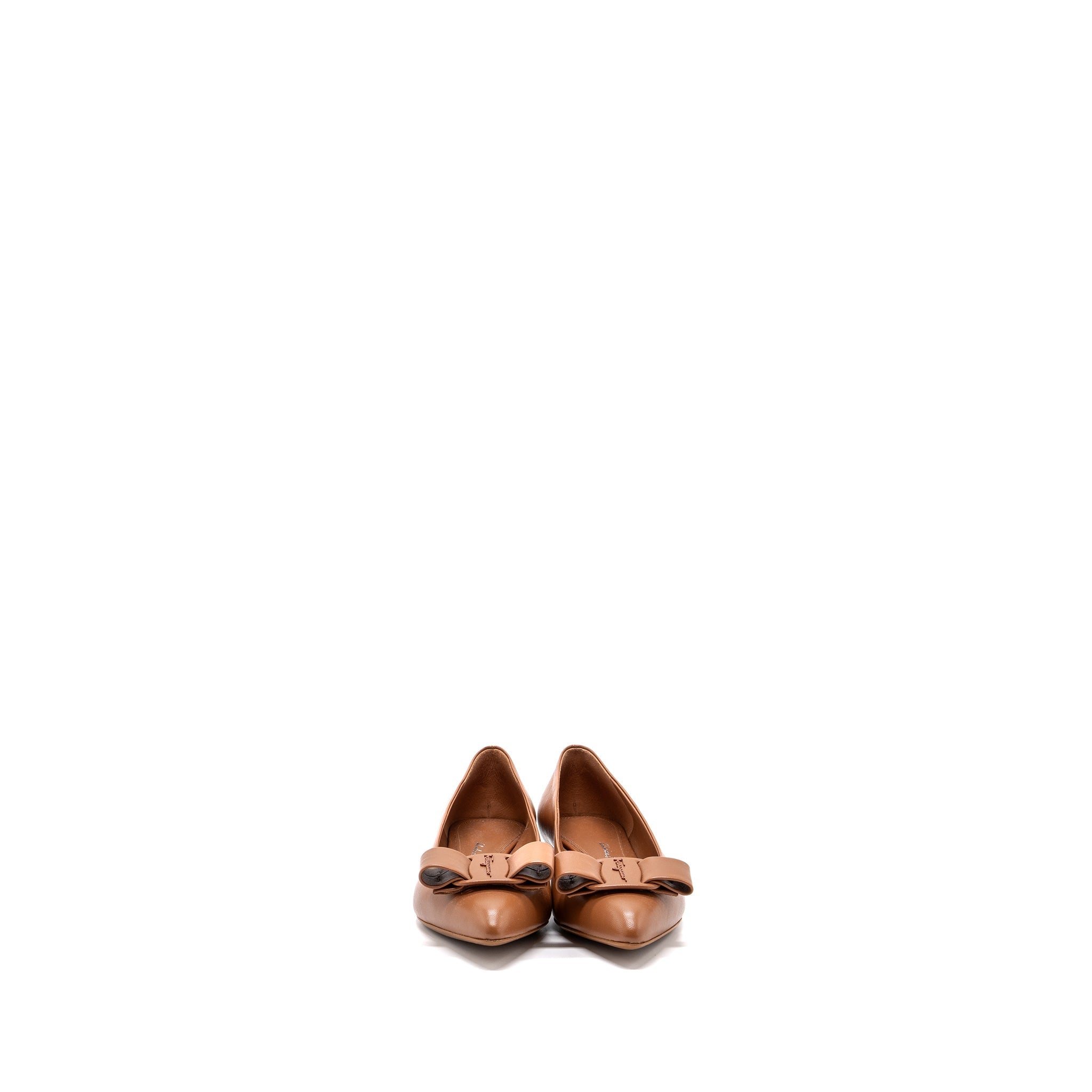 SALVATORE FERRAGAMO VIVA FLATS TAN