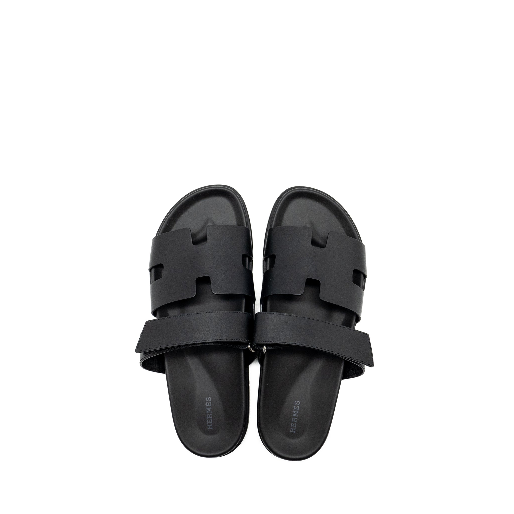 HERMES HOMME CHYPRE SANDALS BLACK