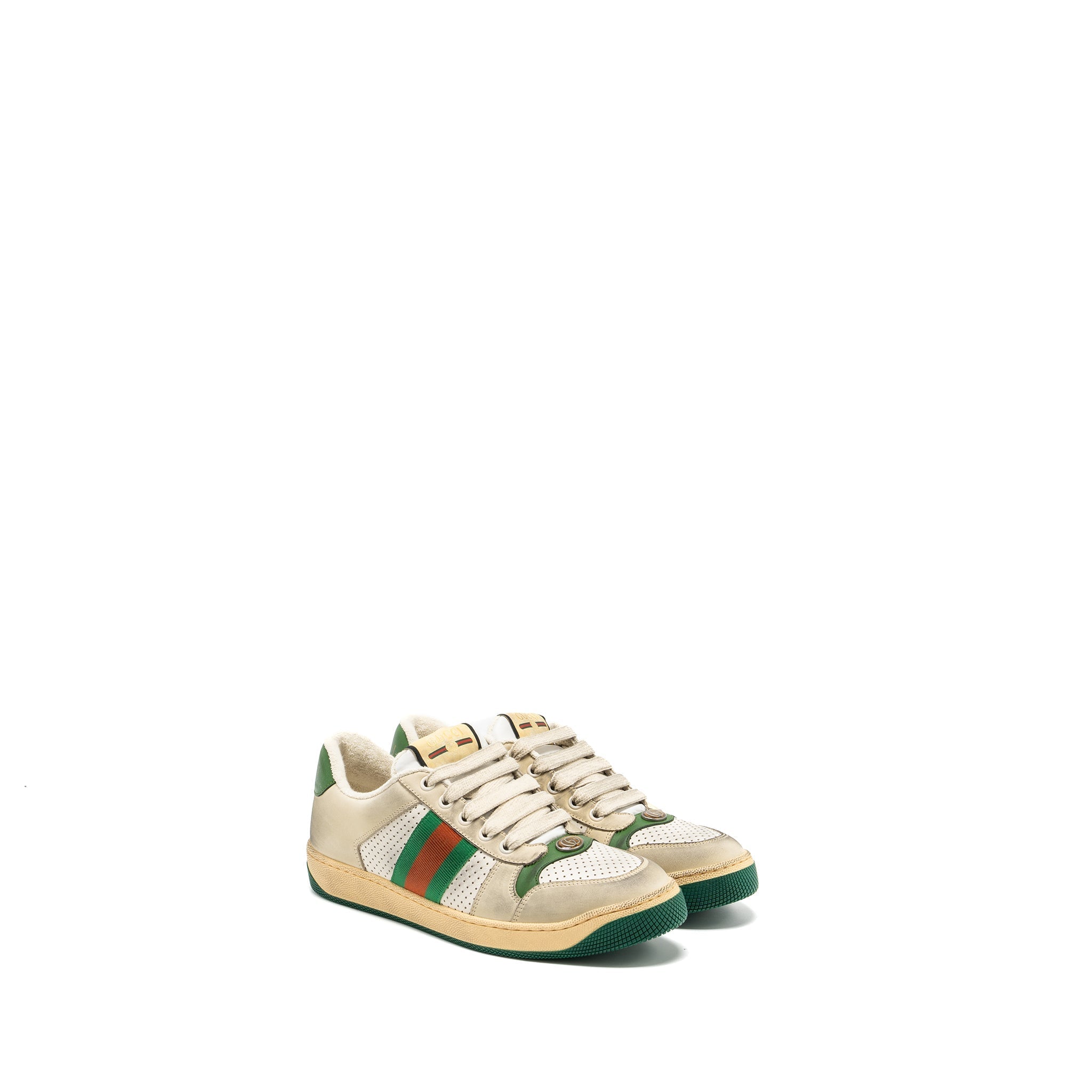 GUCCI WOMEN’S SCREENER LEATHER TRAINER / SNEAKERS MULTICOLOUR