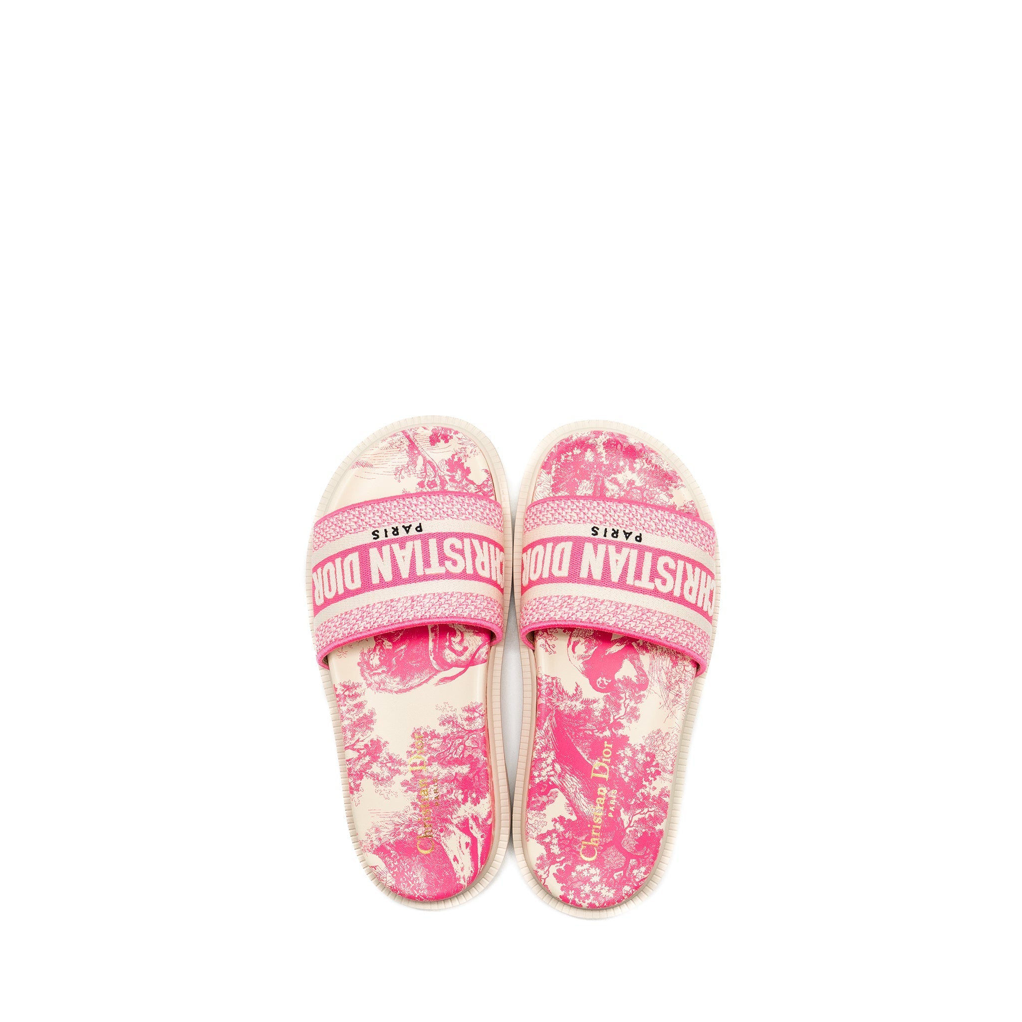 DIOR SANDALS EMBROIDERED COTTON/ RUBBER PINK