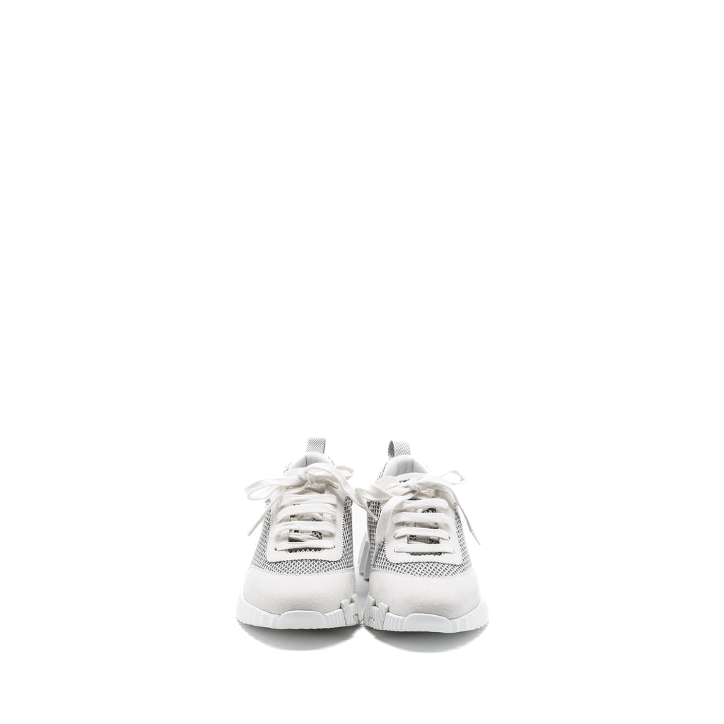 HERMES FEMME BOUNCING SNEAKER GRIS LULEA/ BLANC