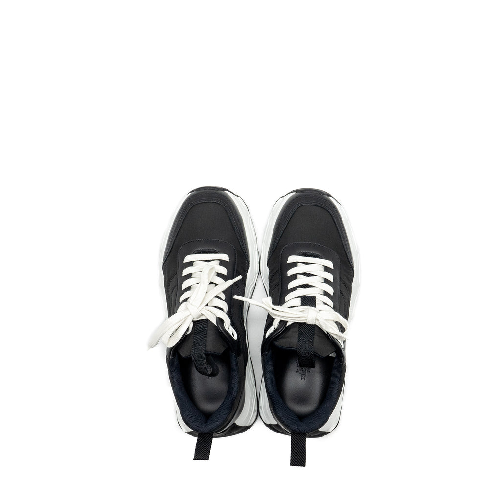 HERMES IMPULSE SNEAKER LIGHT PARACHUTE FABRIC/CALFSKIN BLACK
