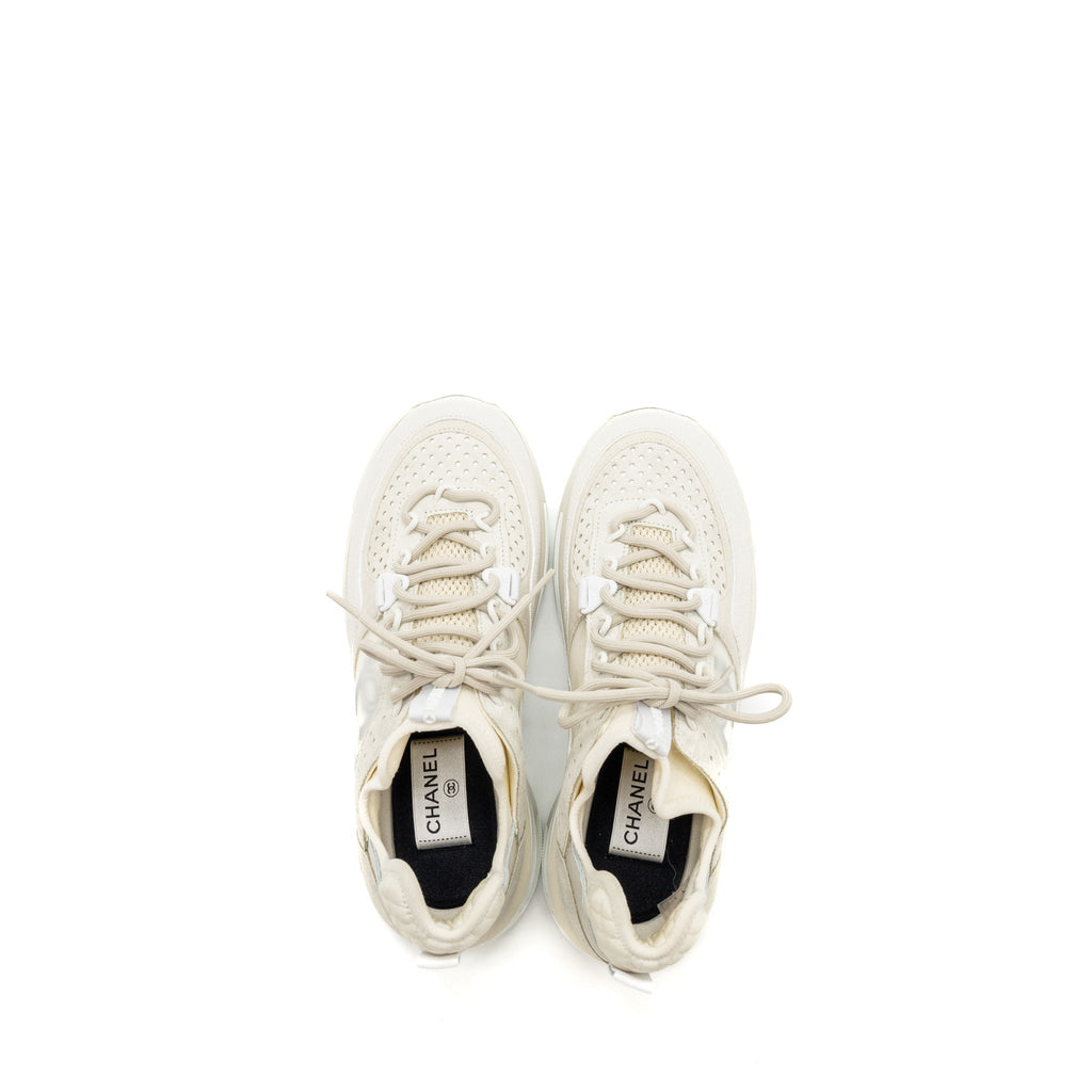 CHANEL TRAINERS SUEDE WHITE/IVORY