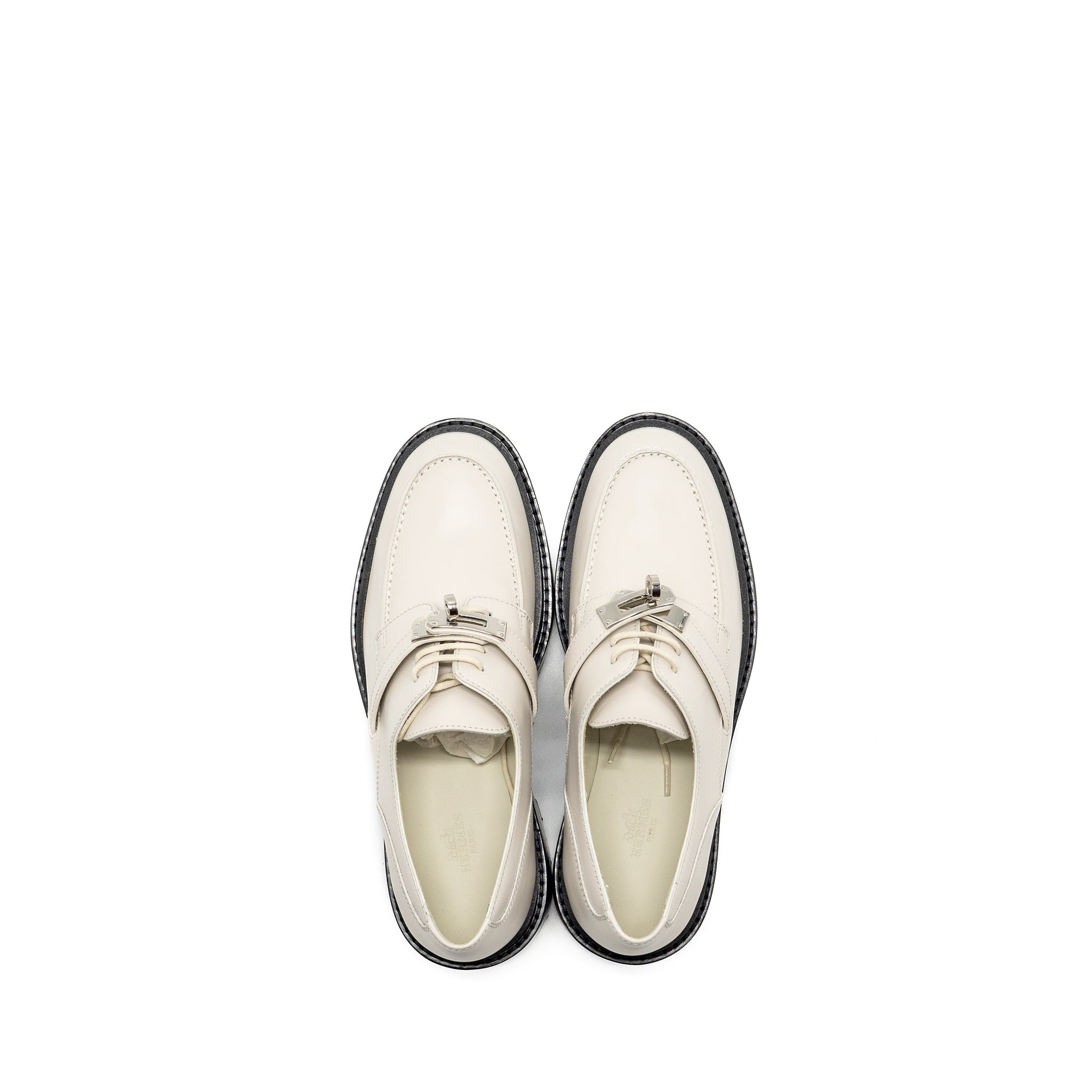 HERMES RICHELIEU DERBY FIRST LOAFER BEIGE GLAICE SHW