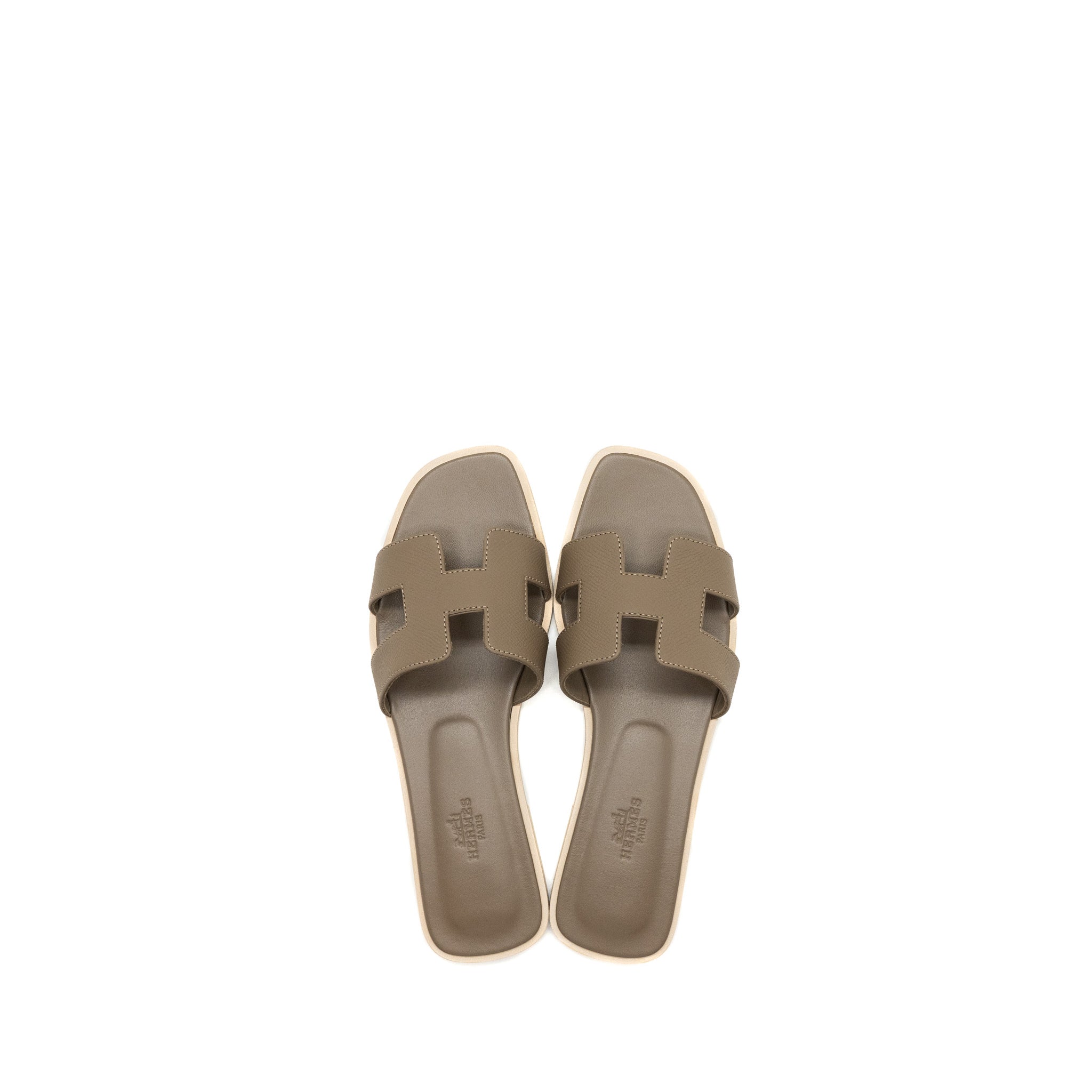 HERMES ORAN SANDAL EPSOM ETOUPE