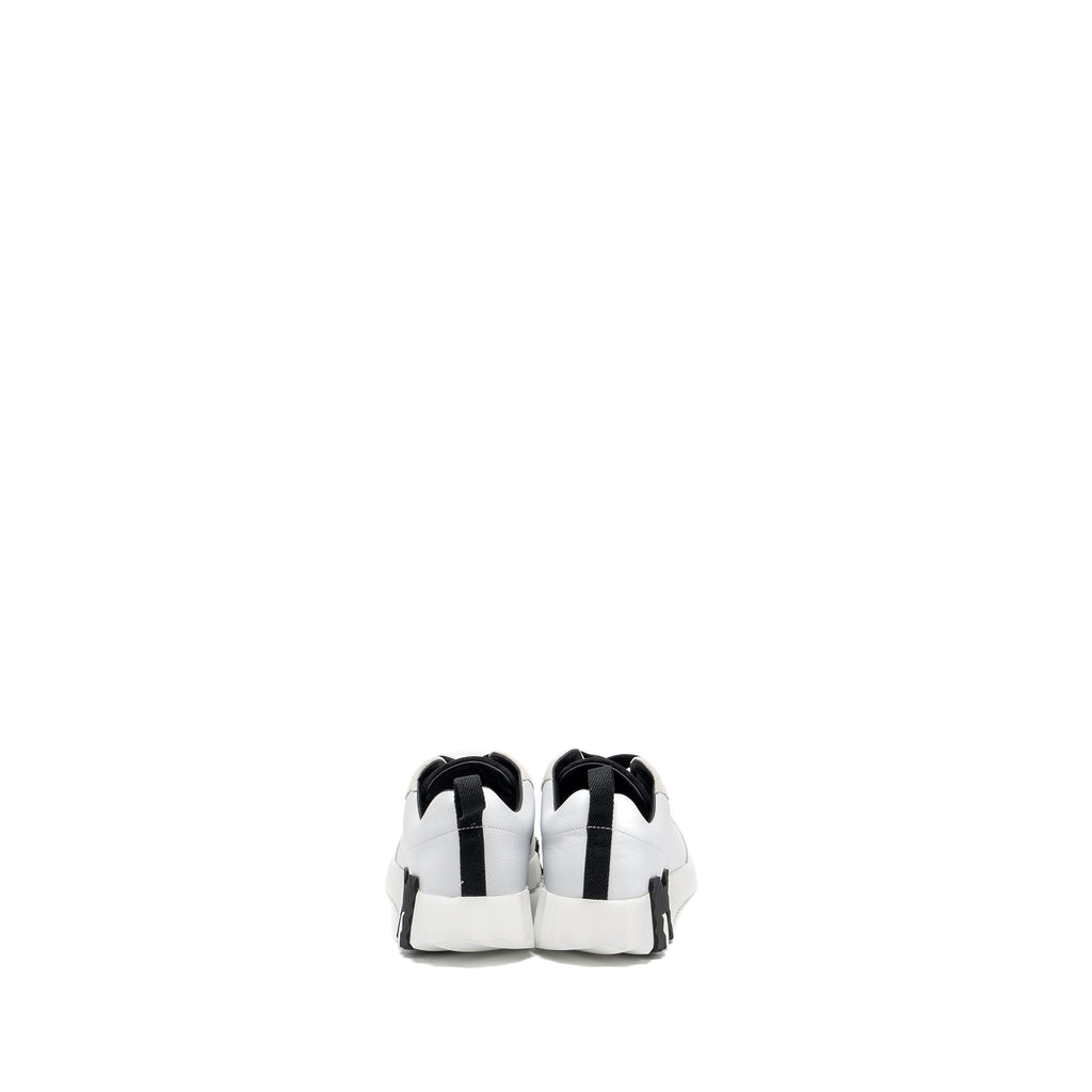 HERMES FEMME BOUNCING SNEAKER CHÈVRE VELOURS BLACK / WHITE