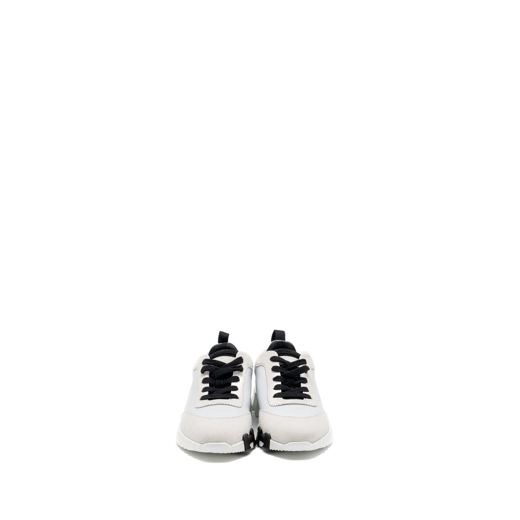 HERMES FEMME BOUNCING SNEAKER CHÈVRE VELOURS BLACK / WHITE