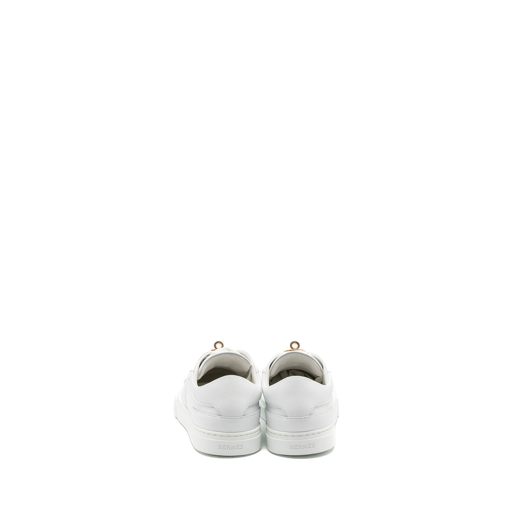 HERMES DAY SNEAKERS CALFSKIN WHITE RGHW