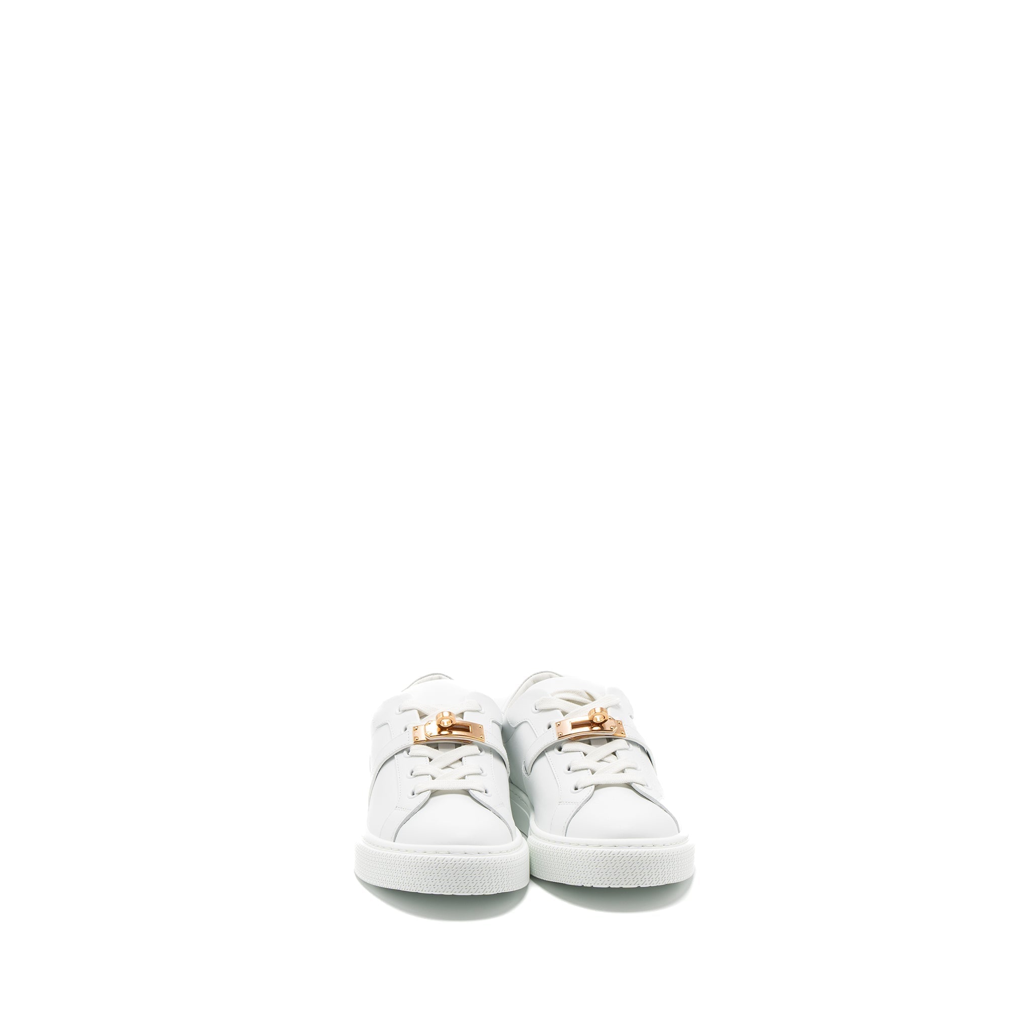 HERMES DAY SNEAKERS CALFSKIN WHITE RGHW