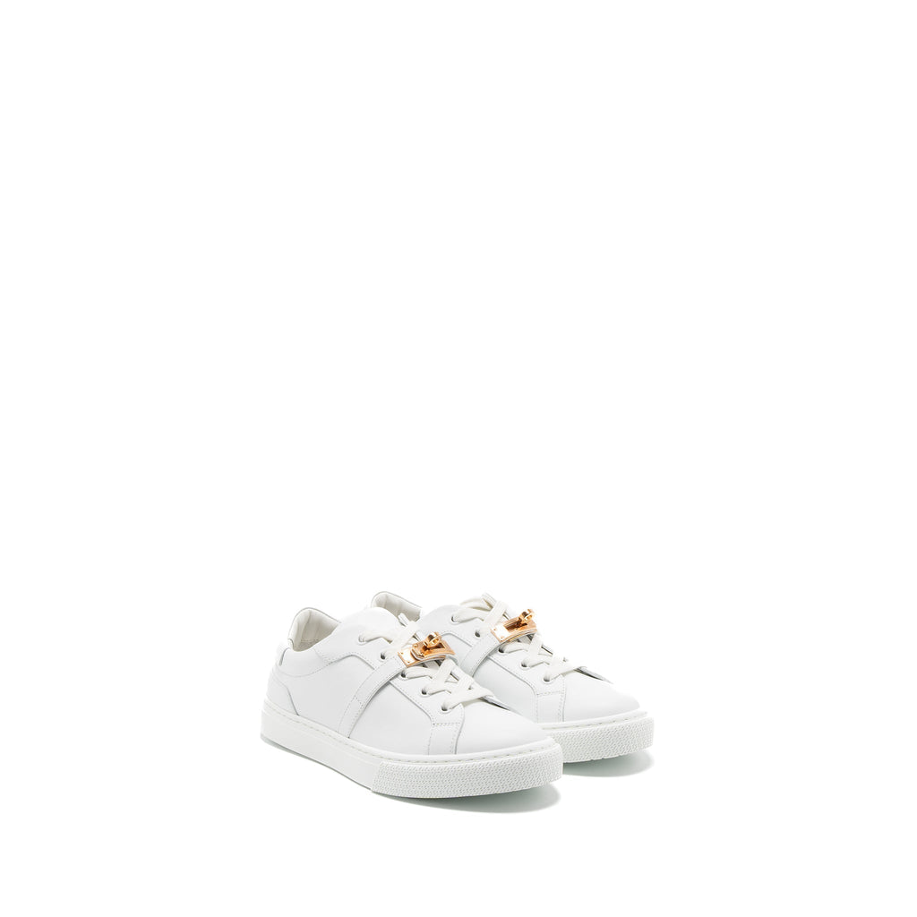 HERMES DAY SNEAKERS CALFSKIN WHITE RGHW
