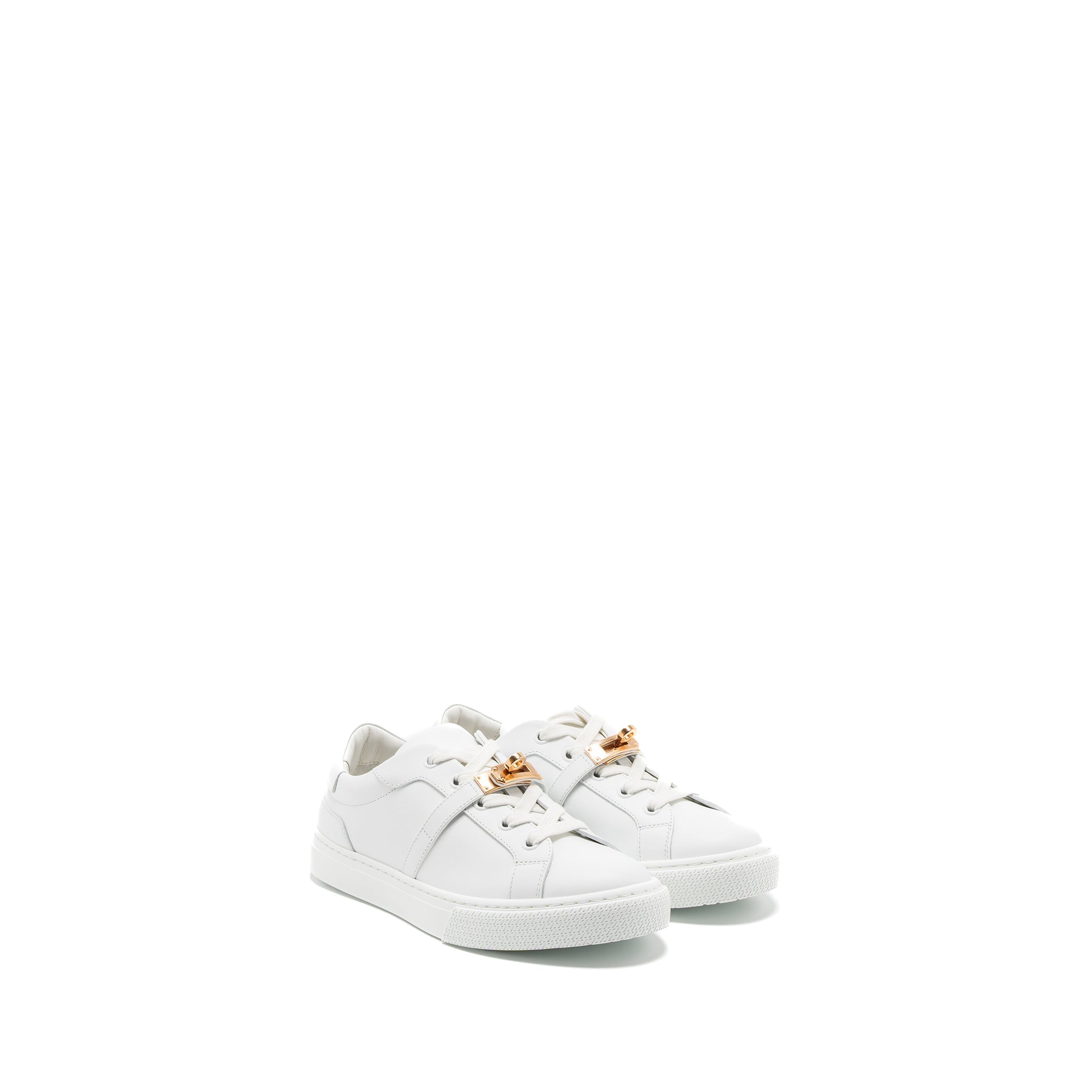 HERMES DAY SNEAKERS CALFSKIN WHITE RGHW