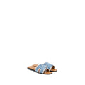 HERMES ORAN SANDALS TOILE DE COTTON BLUE CLAIR