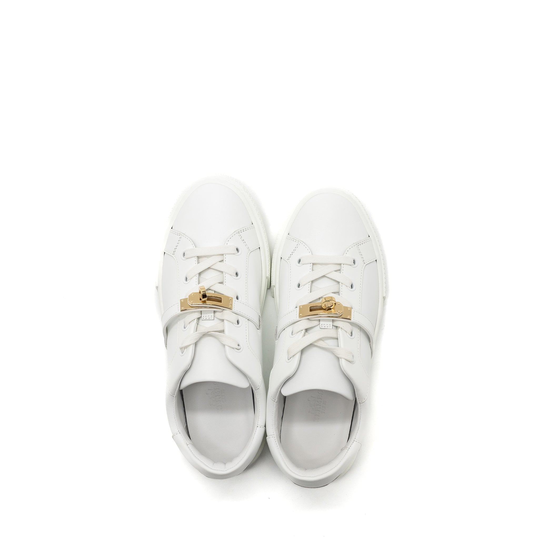 HERMES DAY SNEAKERS WHITE GHW