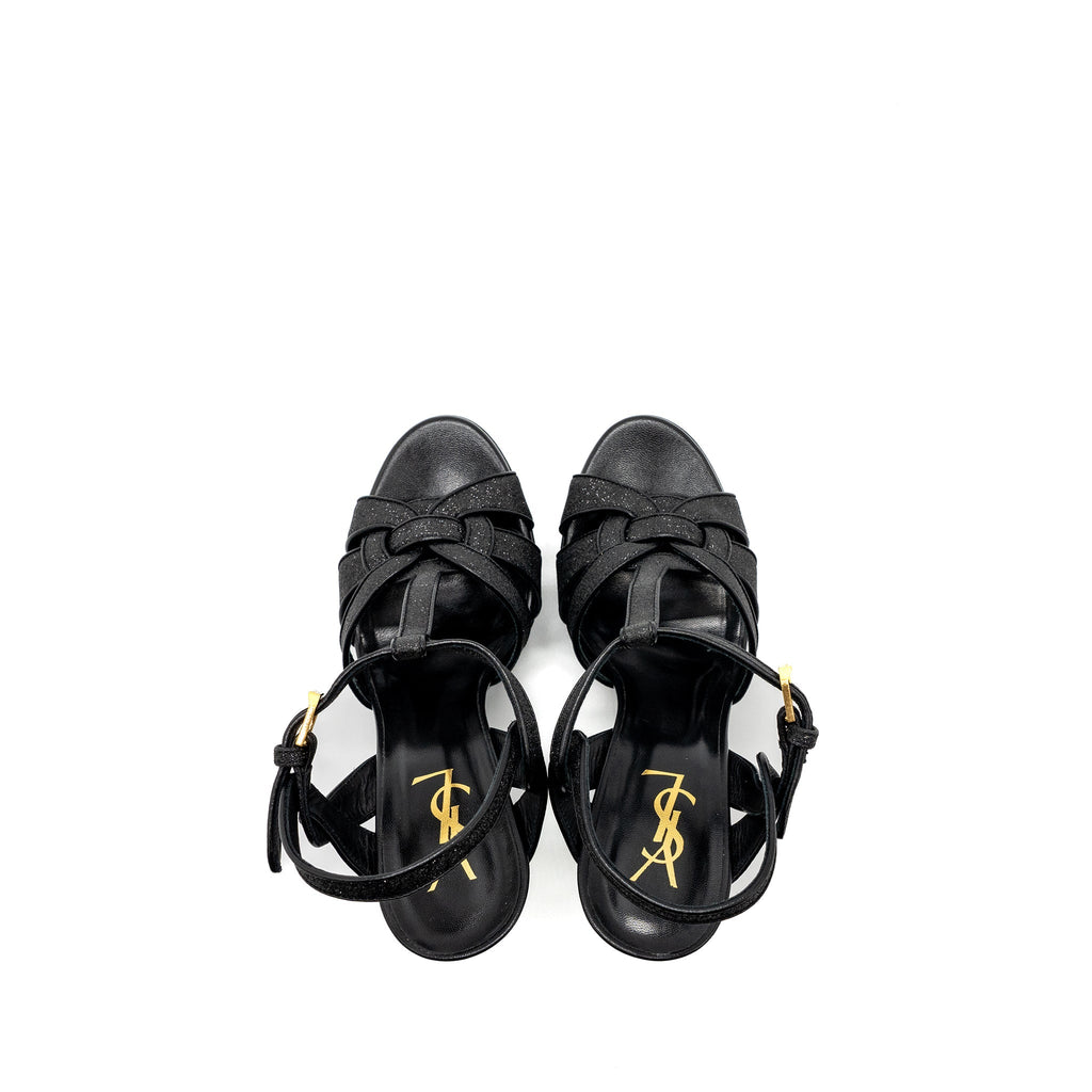 SAINT LAURENT TRIBUTE PLATFORM SANDALS BLACK
