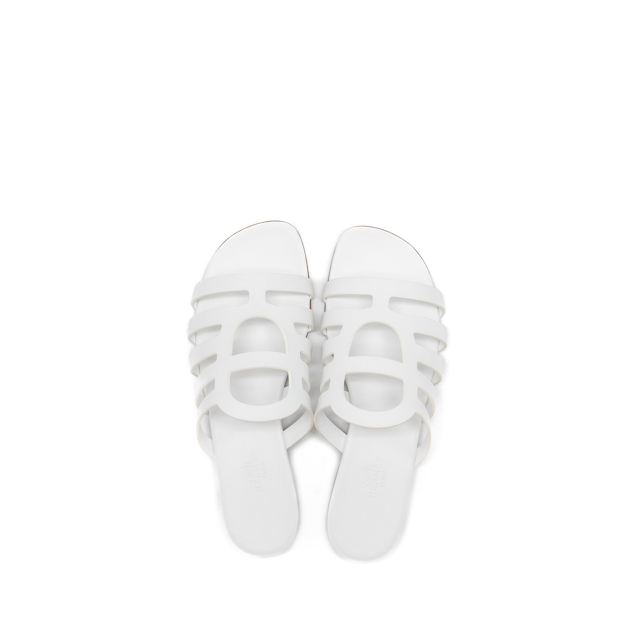 HERMES CAMELIA SANDAL CALFSKIN WHITE