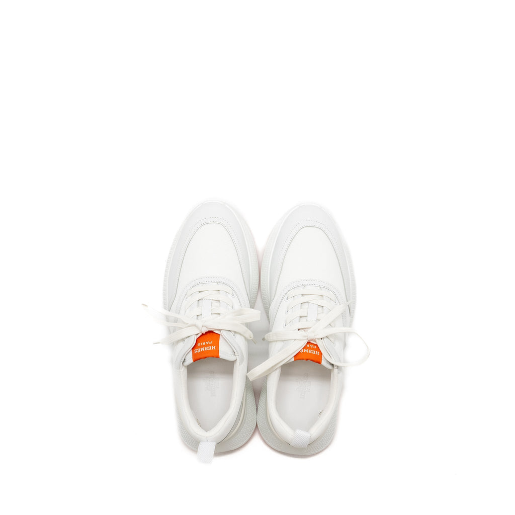 HERMES GIGA SNEAKERS BLANC / ORANGE