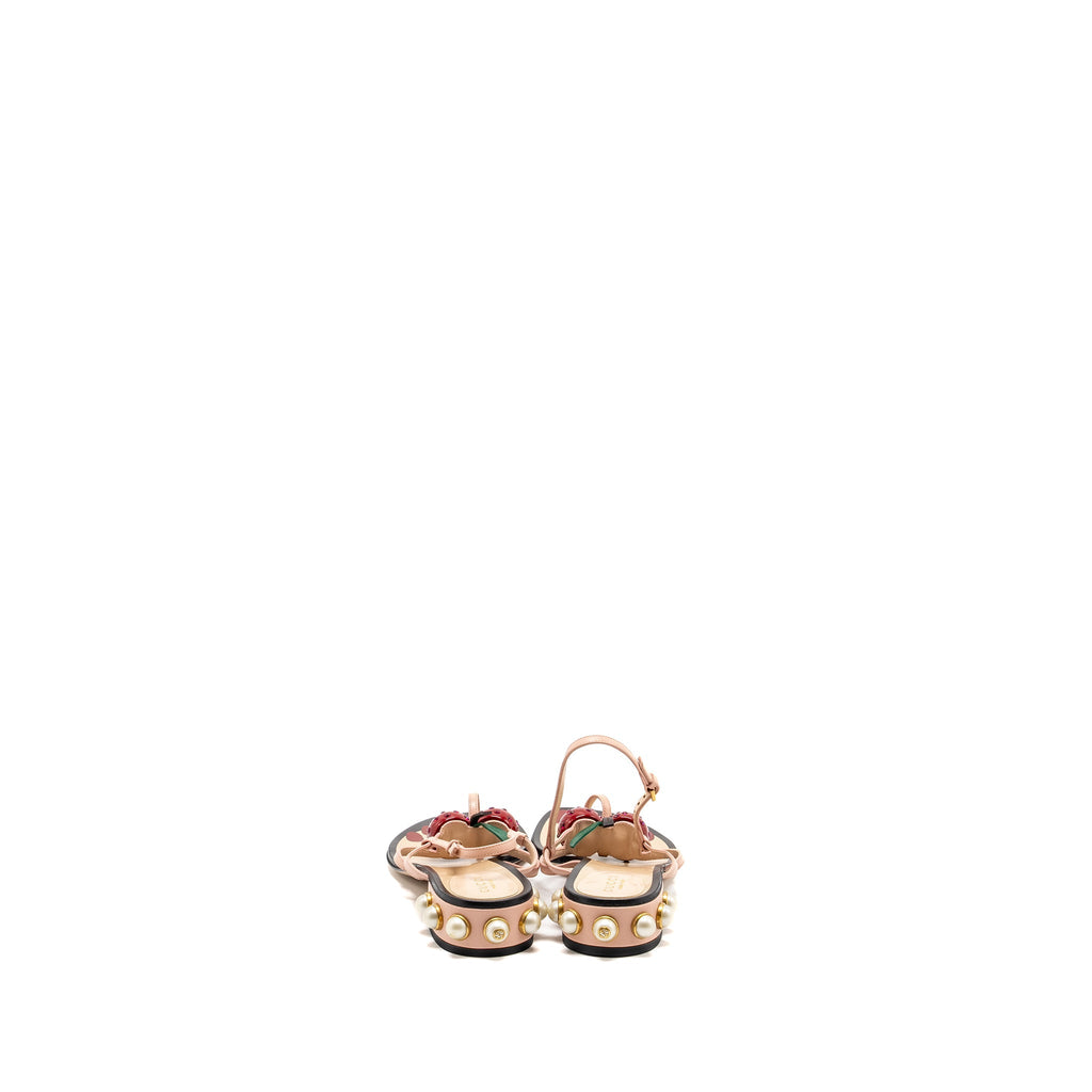 GUCCI HATSUMOMO CHERRY-EMBELLISHED SANDAL MULTICOLOUR