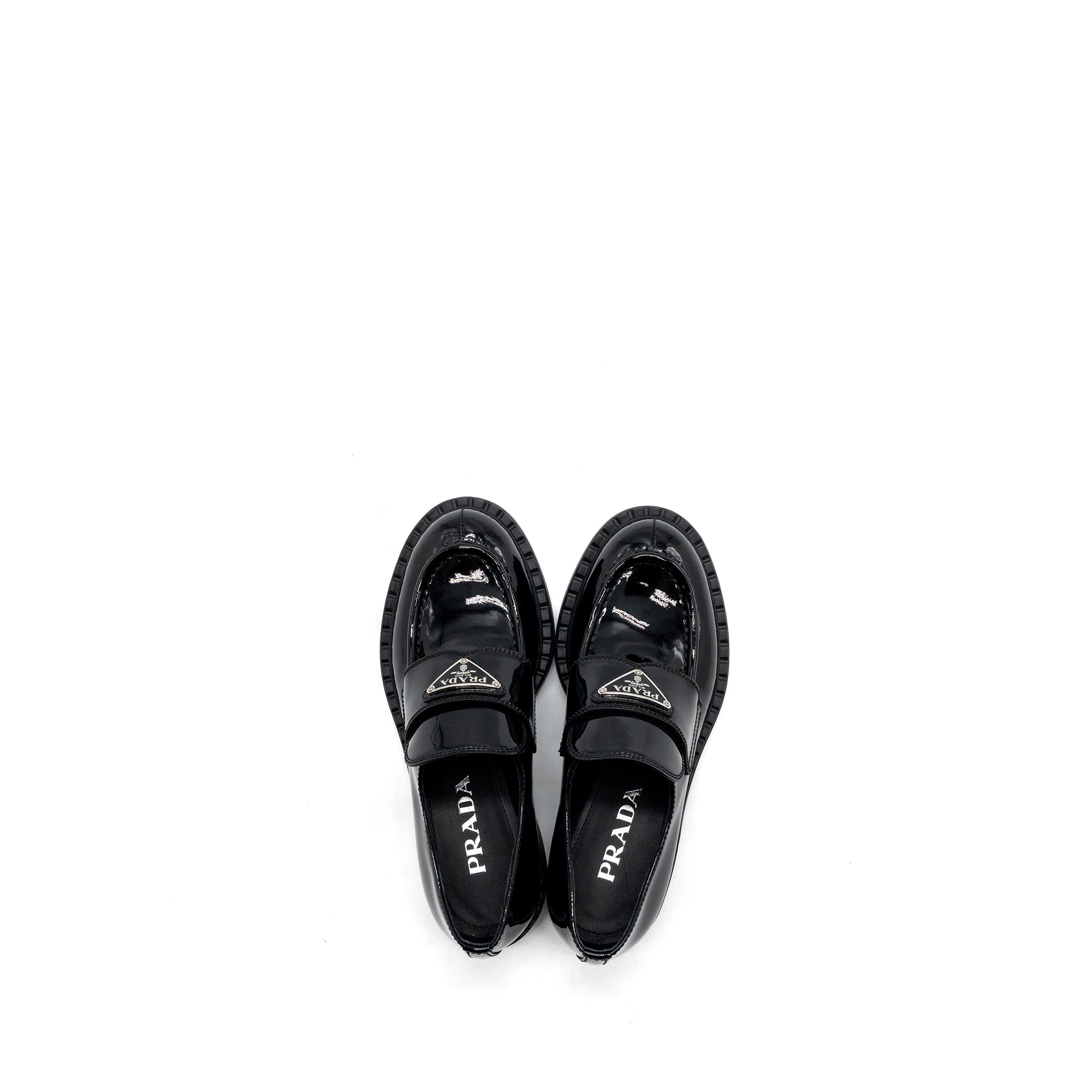 PRADA LOAFERS PATENT BLACK SHW