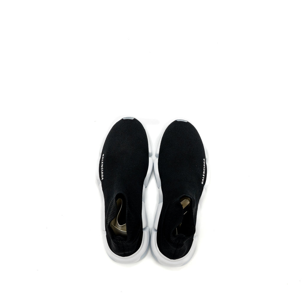 BALENCIAGA SPEED . RECYCLED KNIT SNEAKERS BLACK/WHITE
