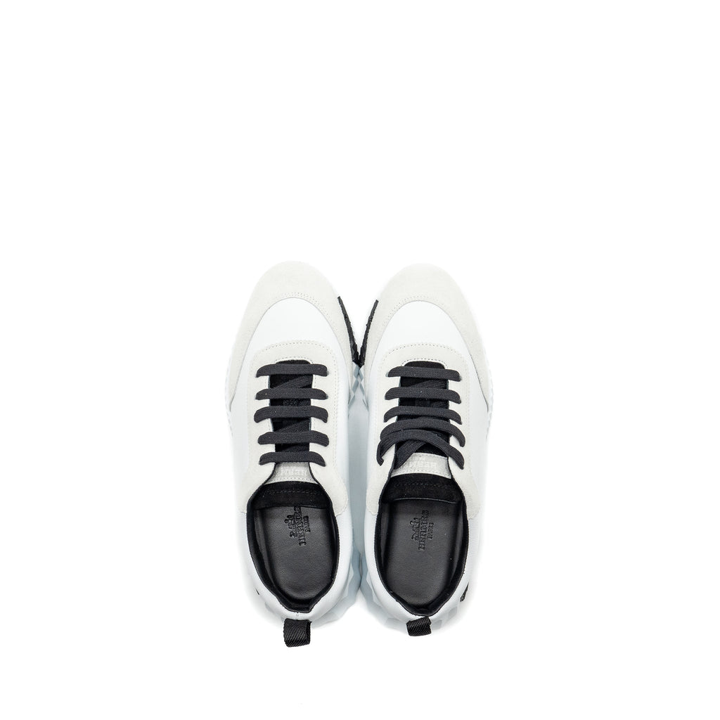 HERMES BOUNCING SNEAKERS LEATHER BLANC / NOIR