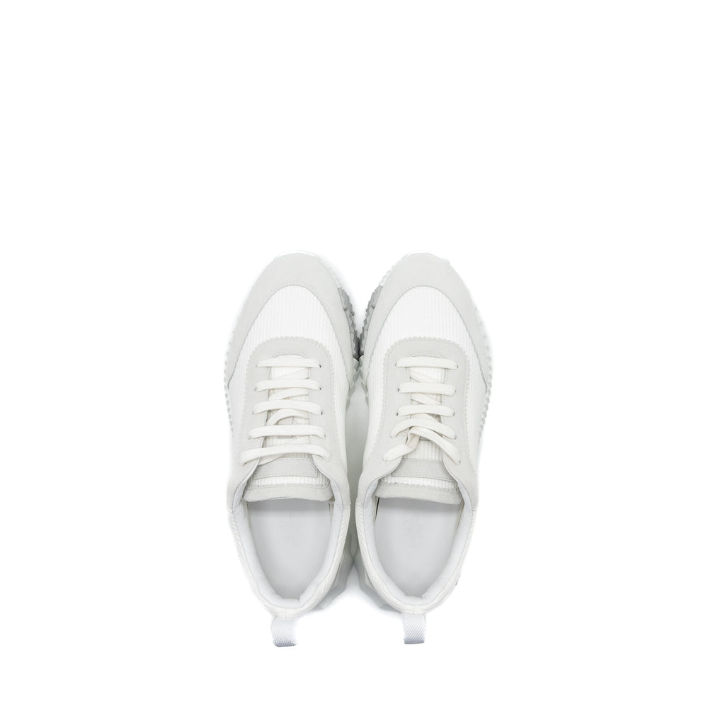 HERMES HOMME BOUNCING SNEAKER MESH/VELOURS WHITE