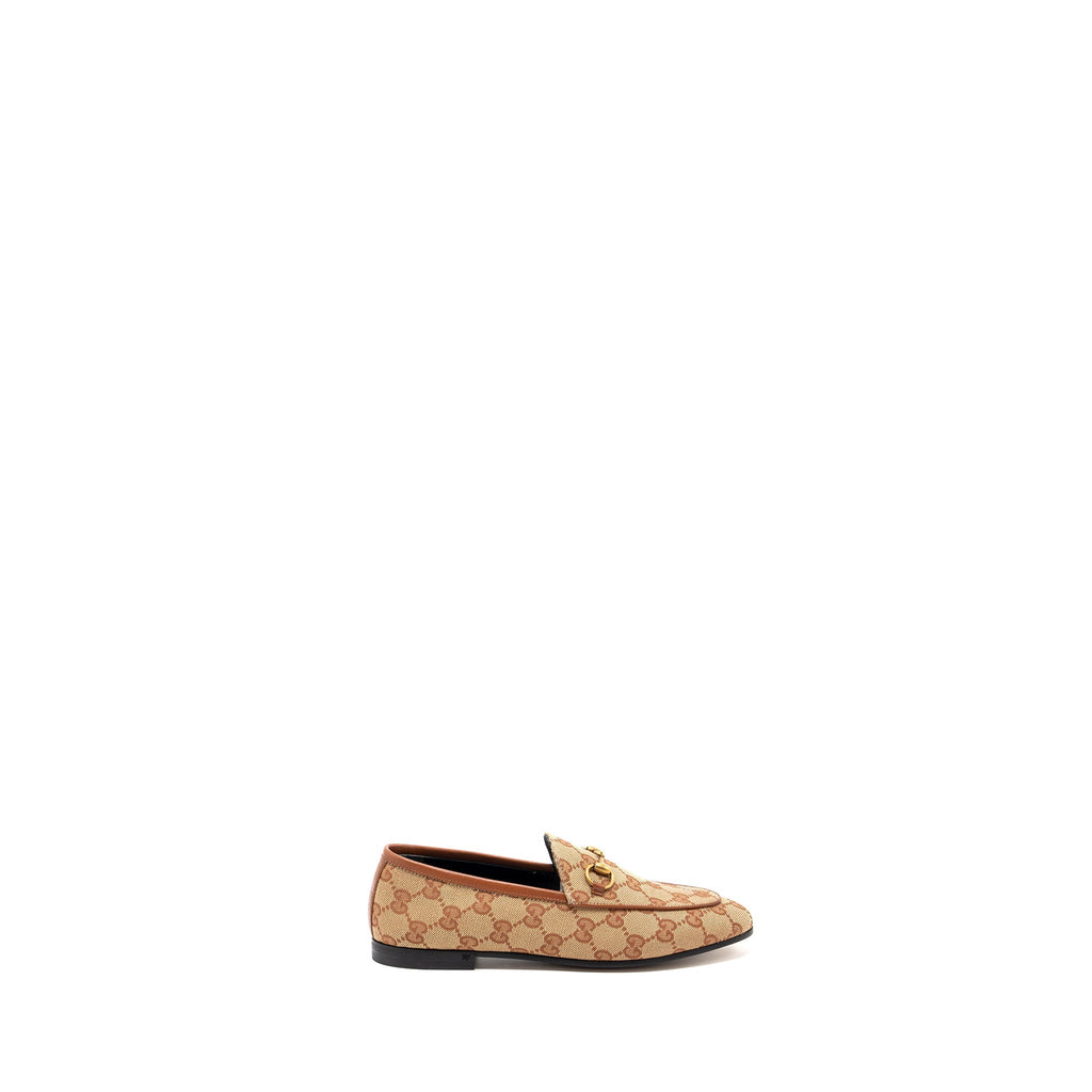 GUCCI JORDAN LOAFERS CANVAS DARK BEIGE