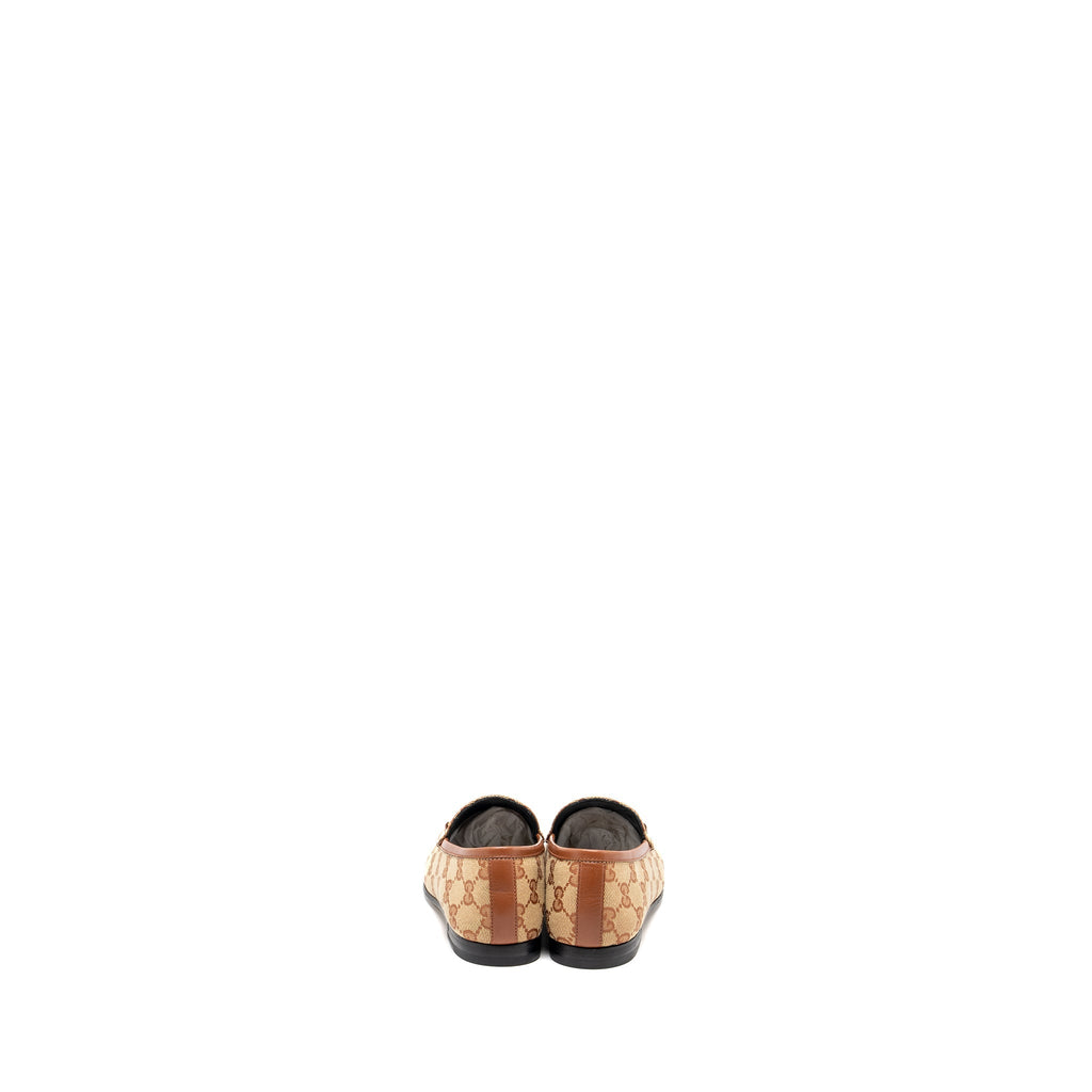 GUCCI JORDAN LOAFERS CANVAS DARK BEIGE