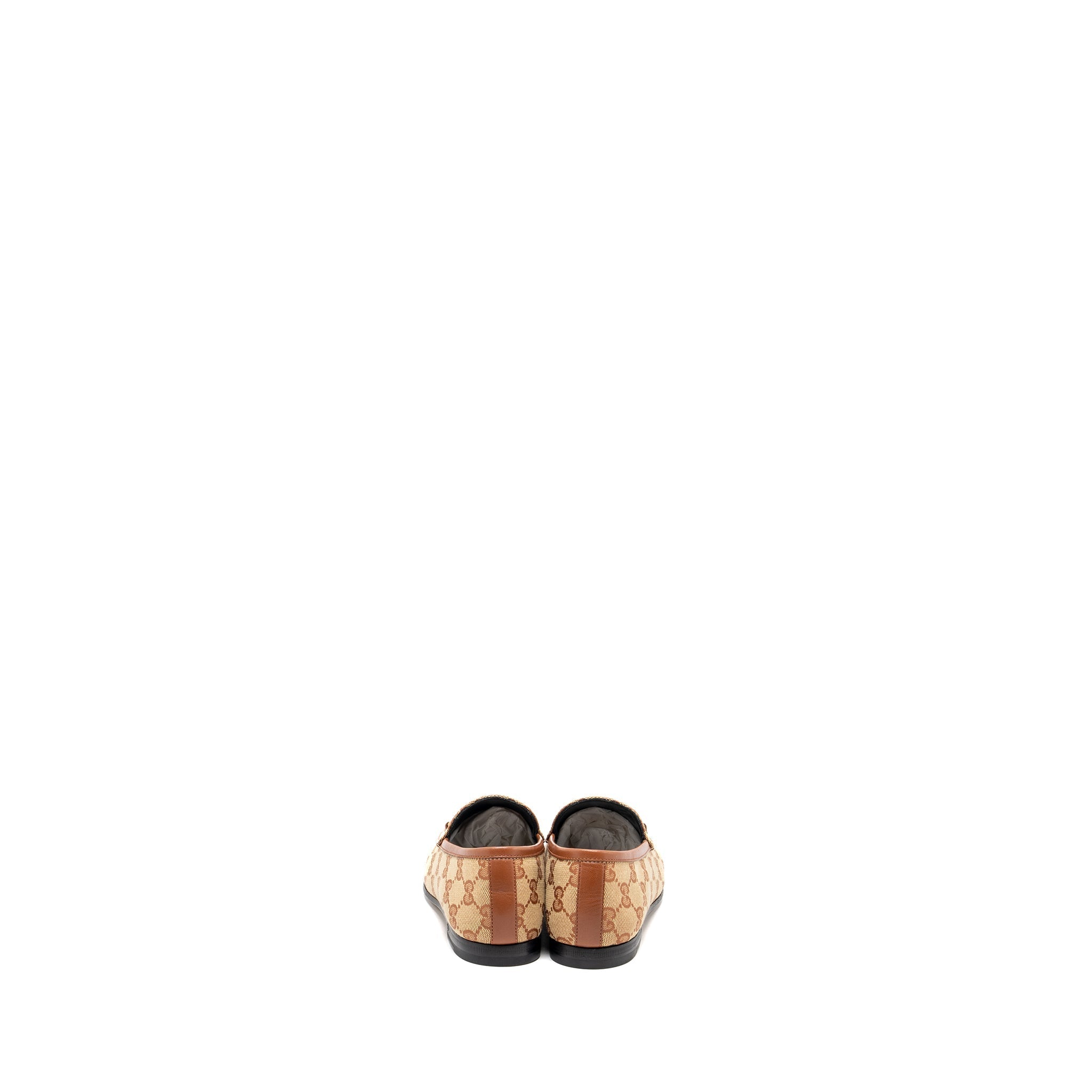 GUCCI JORDAN LOAFERS CANVAS DARK BEIGE