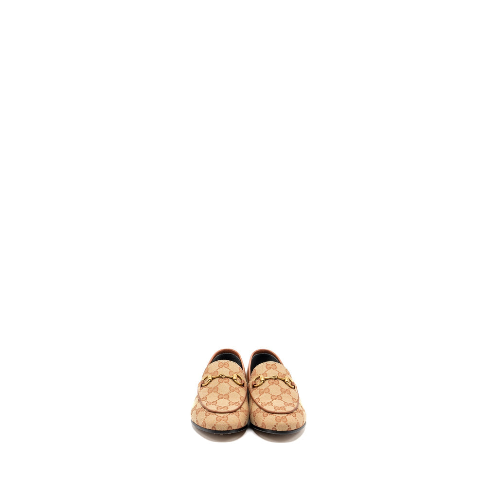 GUCCI JORDAN LOAFERS CANVAS DARK BEIGE