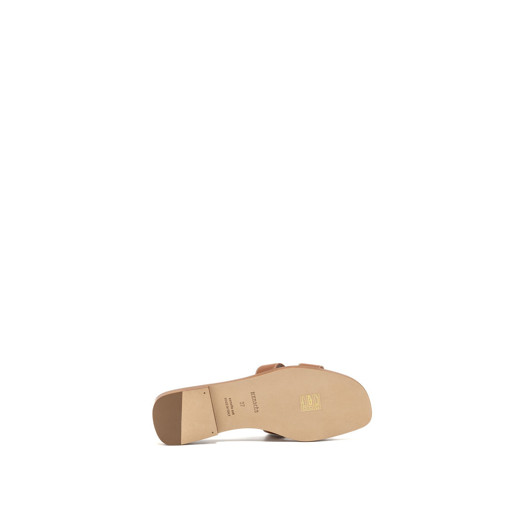 HERMES ORAN SANDALS CALFSKIN GOLD