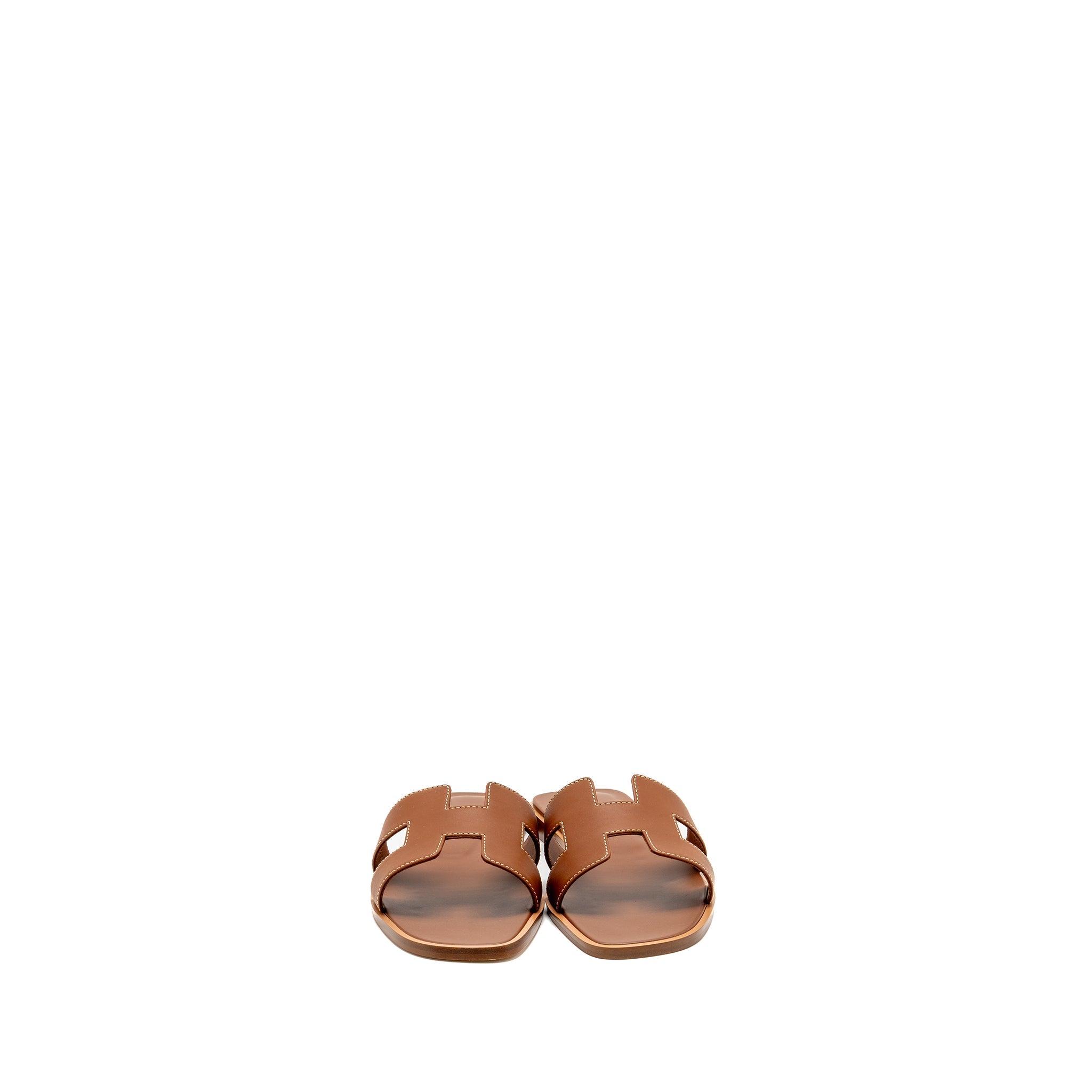 HERMES ORAN SANDALS CALFSKIN GOLD