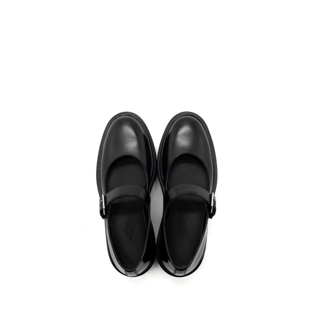 HERMES HOXTON OXFORD SHOES BLACK SHW