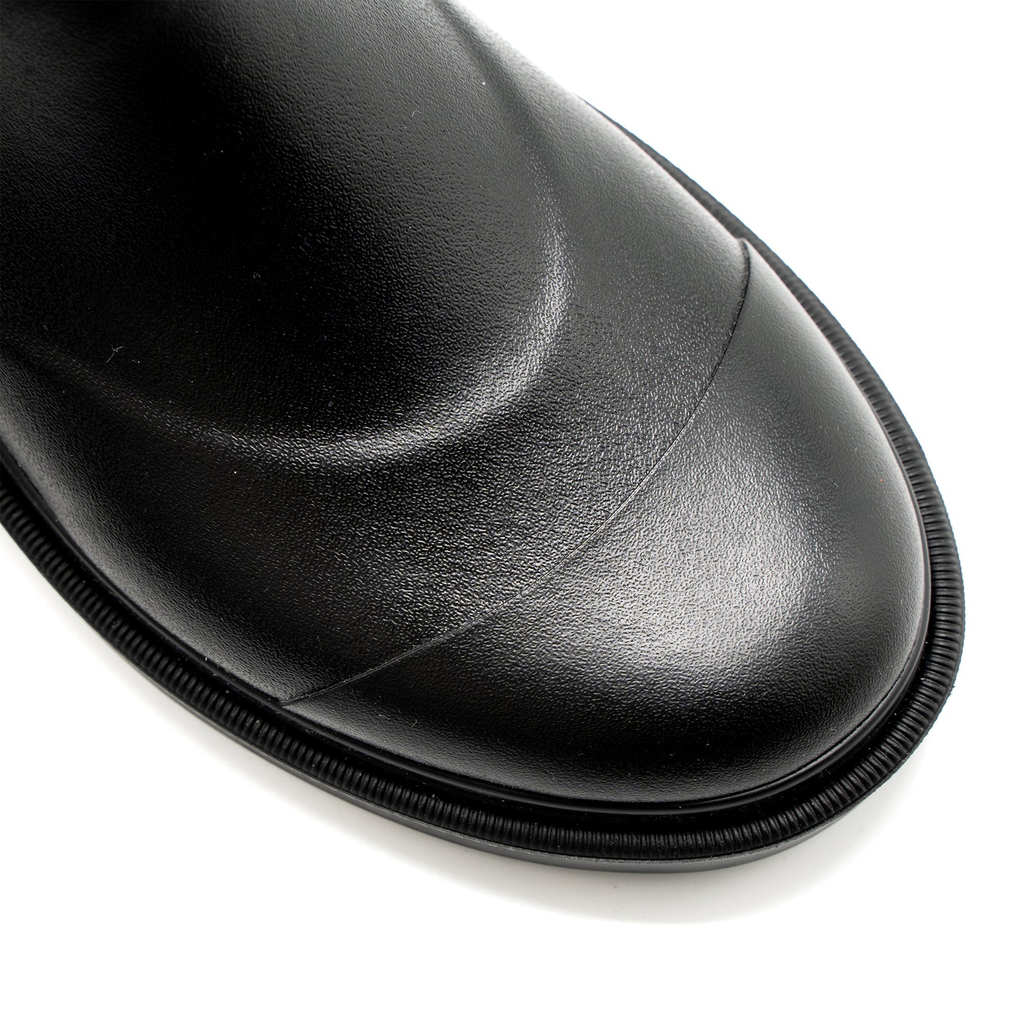 CHANEL RUBBER BOOTS BLACK/WHITE