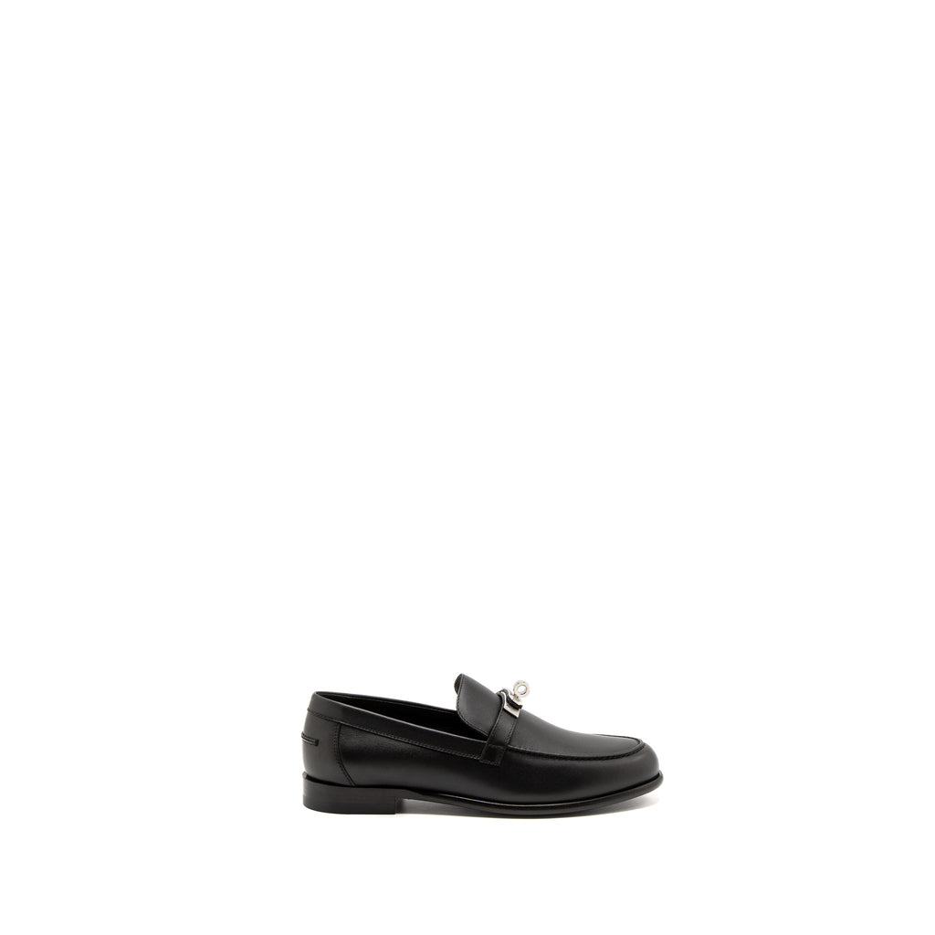 HERMES MOCASSINS DESTIN CALFSKIN BLACK SHW