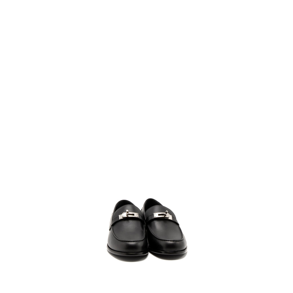 HERMES MOCASSINS DESTIN CALFSKIN BLACK SHW