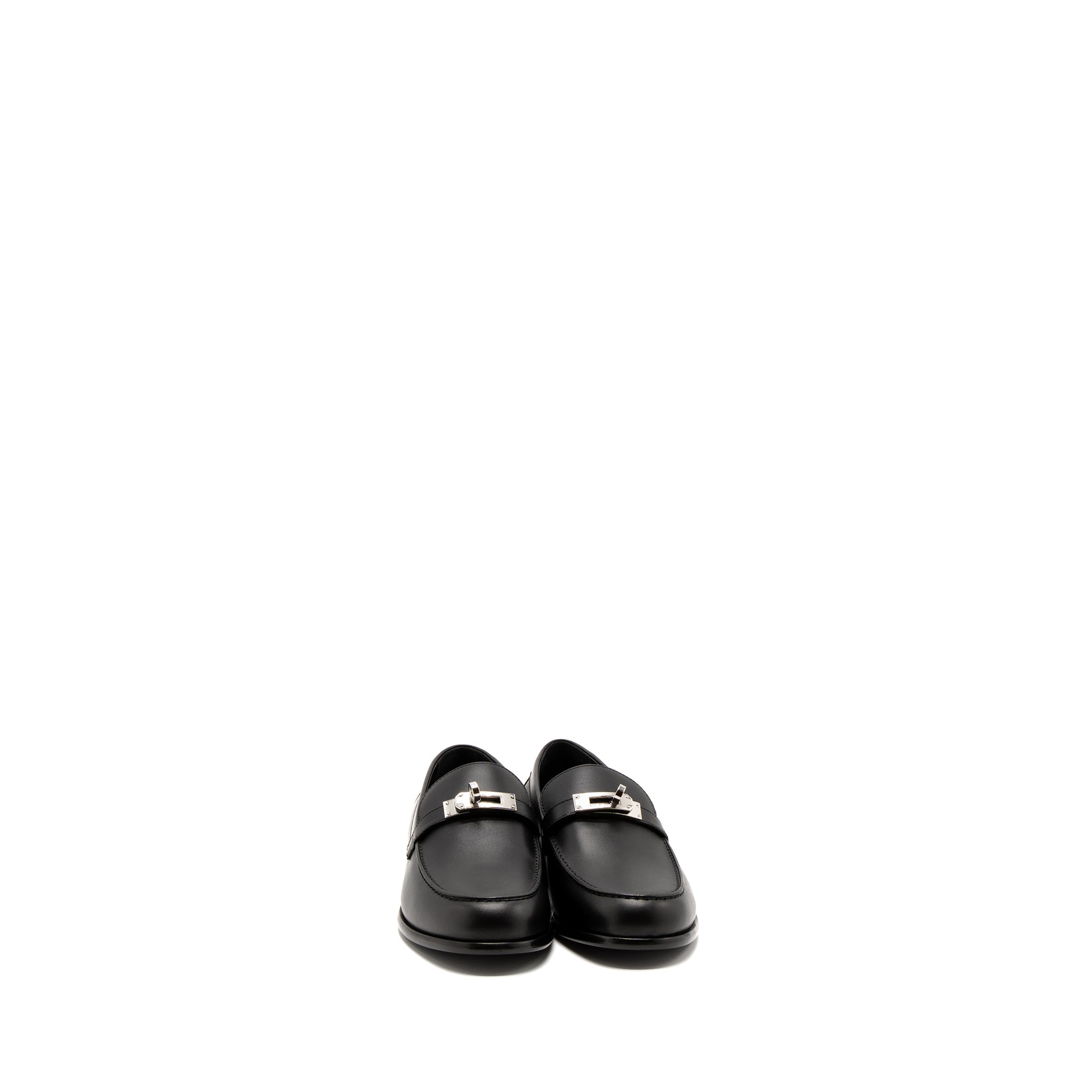 HERMES MOCASSINS DESTIN CALFSKIN BLACK SHW