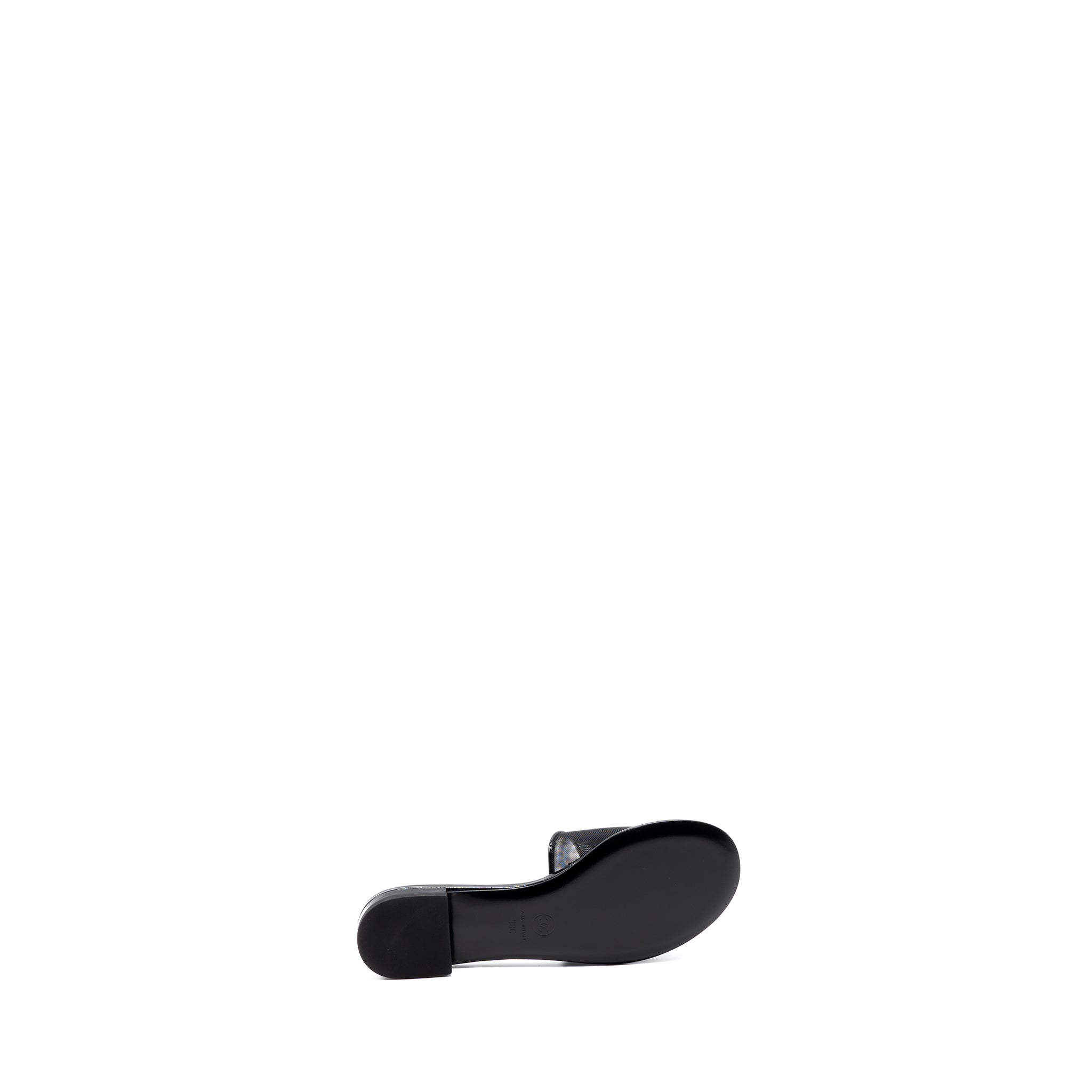 CHANEL CC LOGO SANDALS BLACK