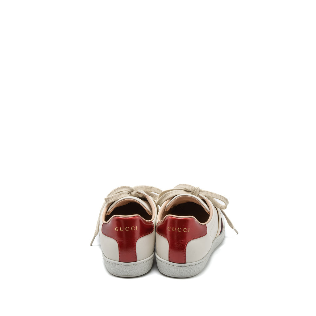 GUCCI SNEAKERS LEATHER WHITE/MULTICOLOUR