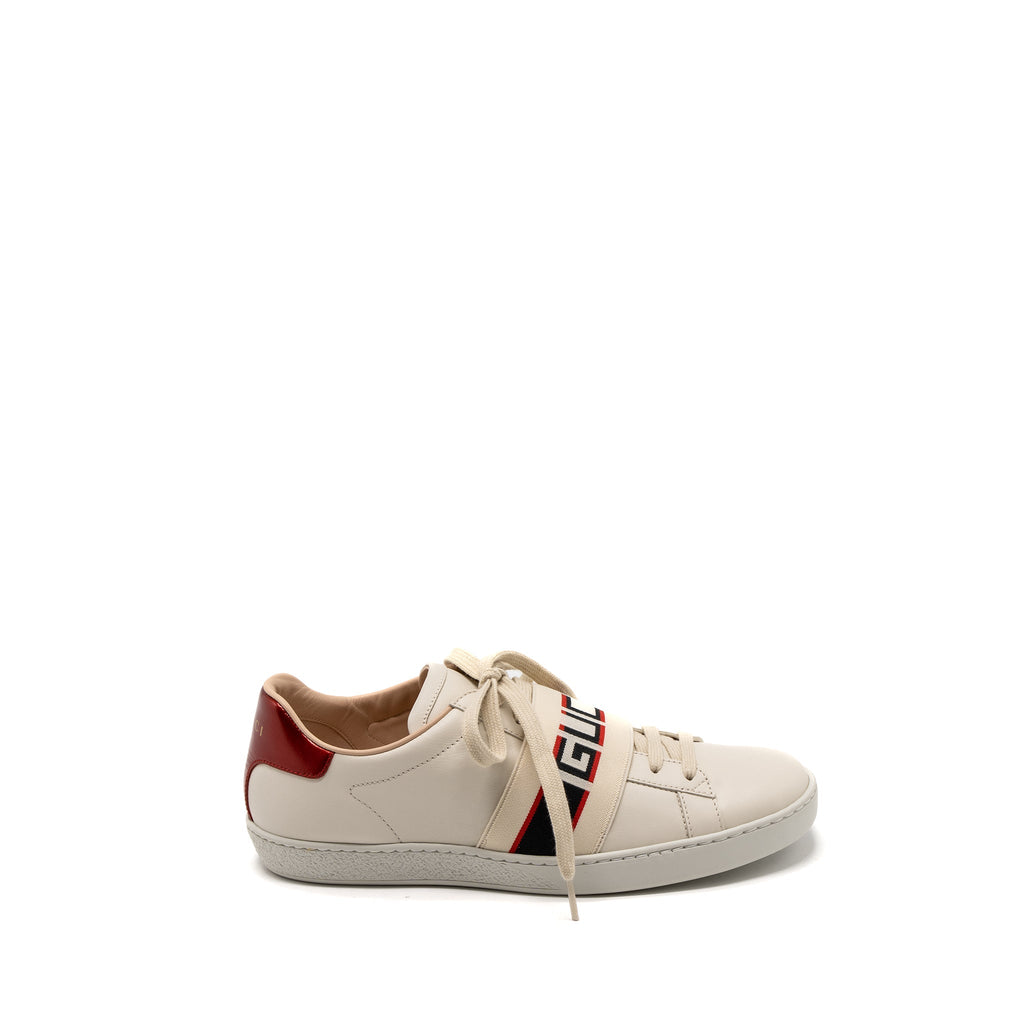 GUCCI SNEAKERS LEATHER WHITE/MULTICOLOUR