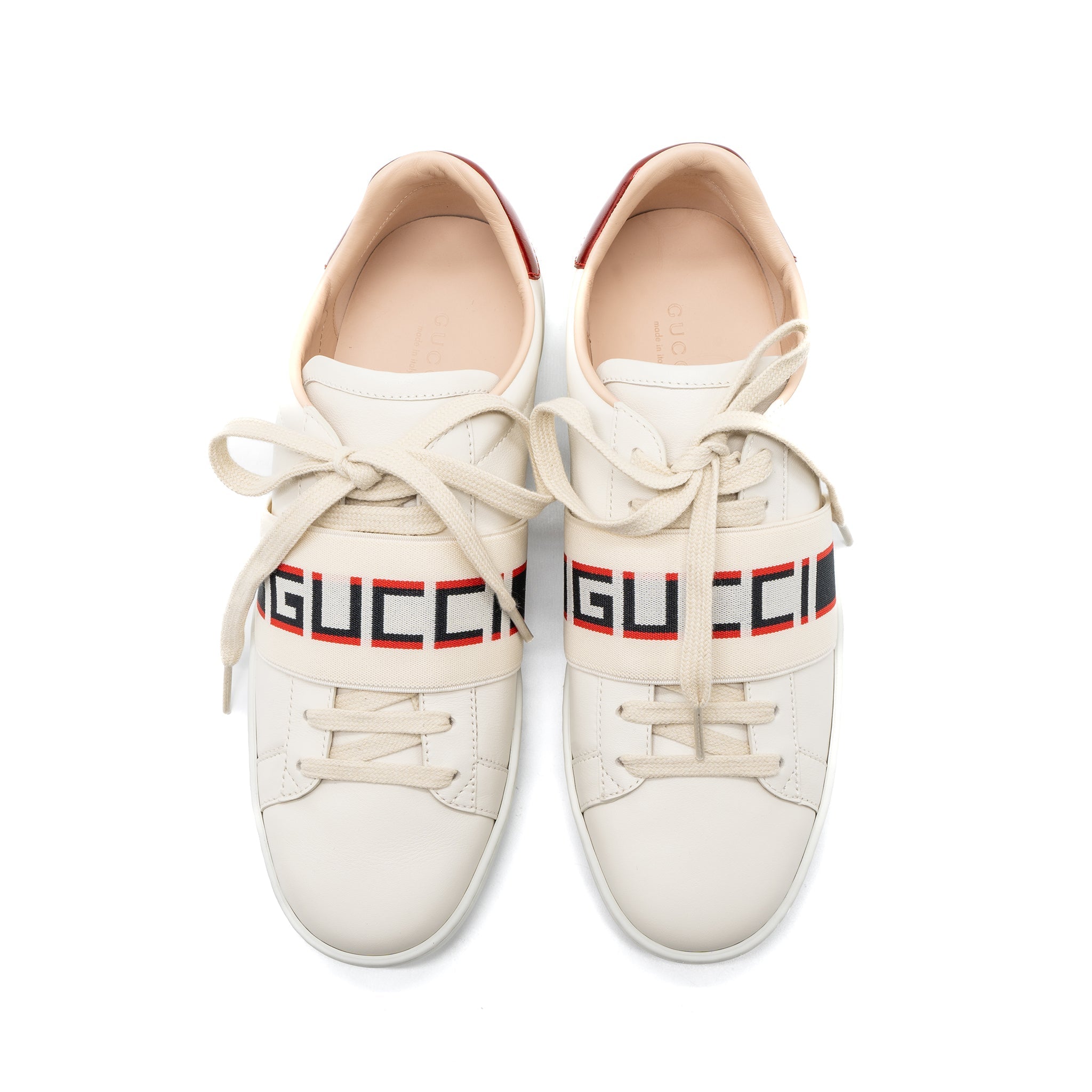 GUCCI SNEAKERS LEATHER WHITE/MULTICOLOUR