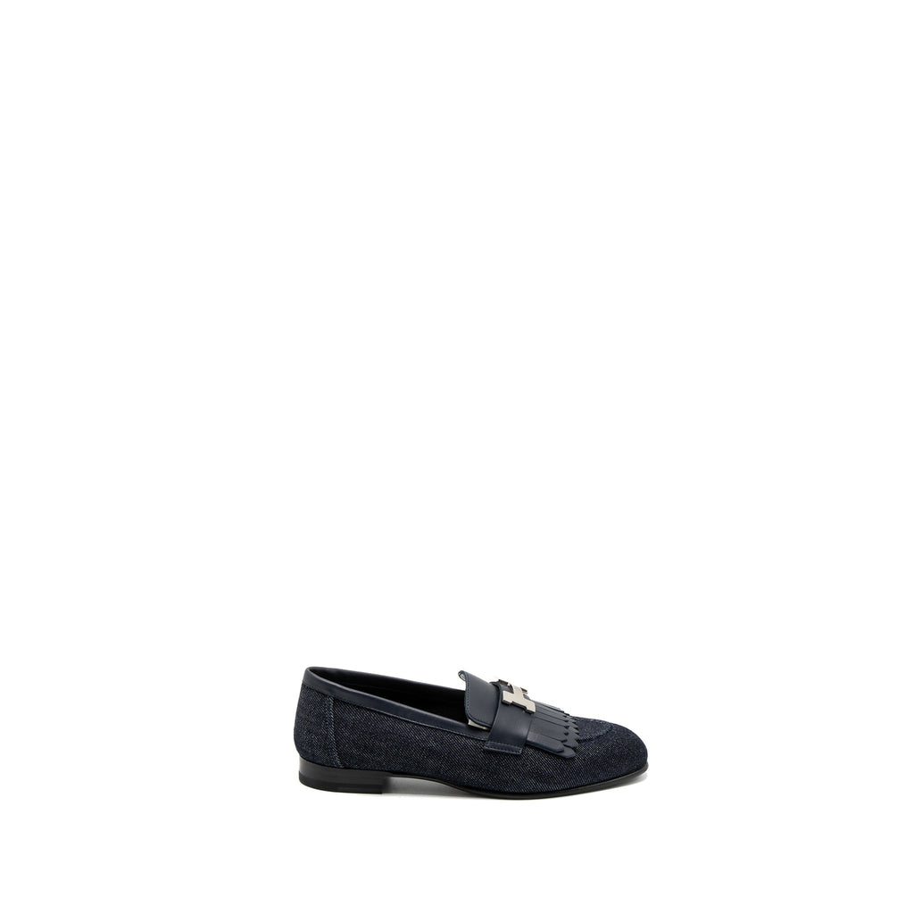 HERMES ROYAL LOAFER DENIM/CALFSKIN BLUE BRUT/MARINE SHW