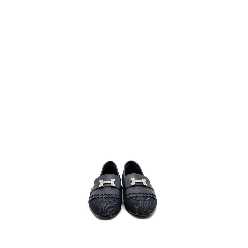 HERMES ROYAL LOAFER DENIM/CALFSKIN BLUE BRUT/MARINE SHW